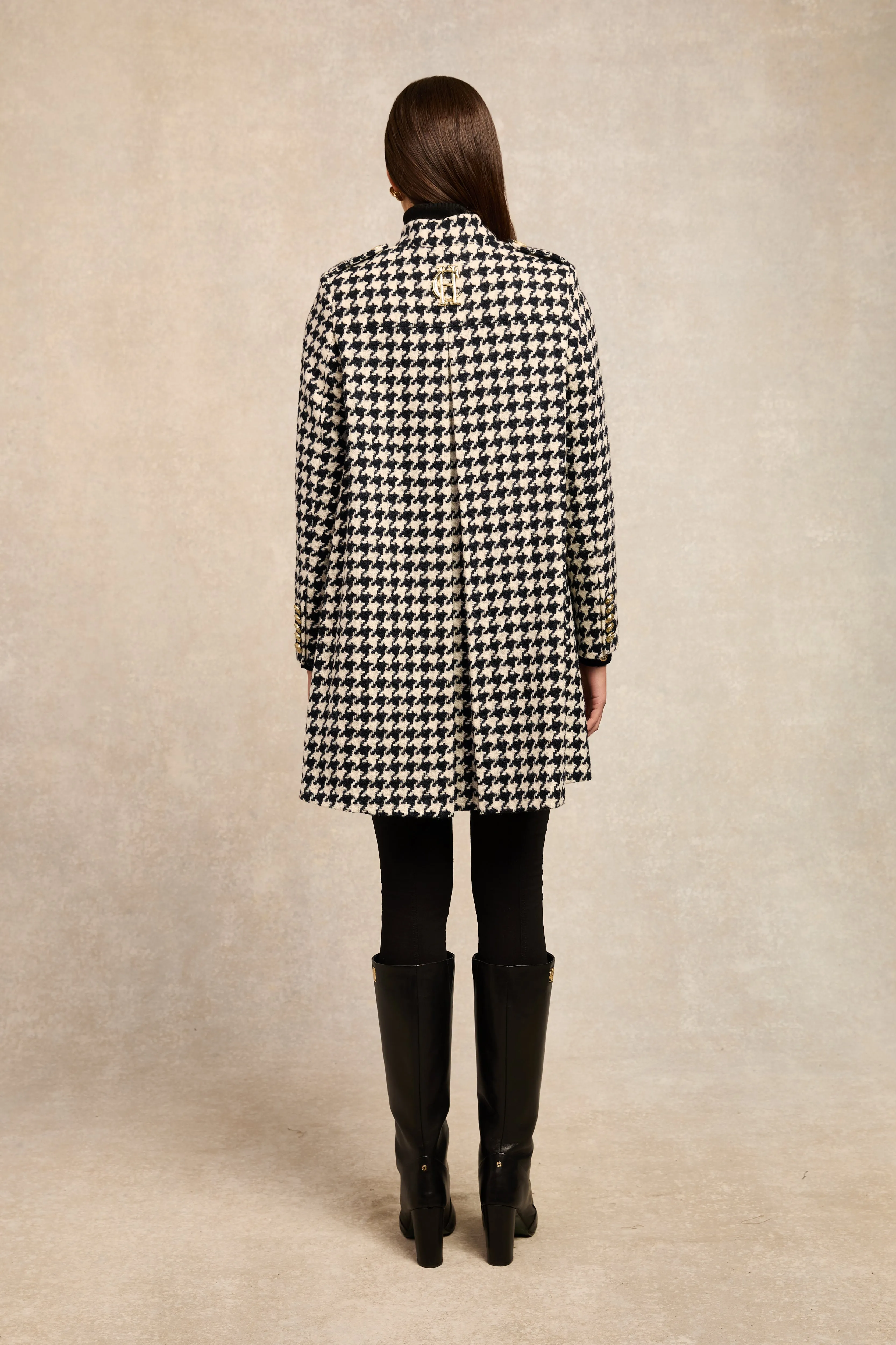Highbury Cape Coat (Large Scale Houndstooth) sold by Holland Cooper product image thumbnail 4