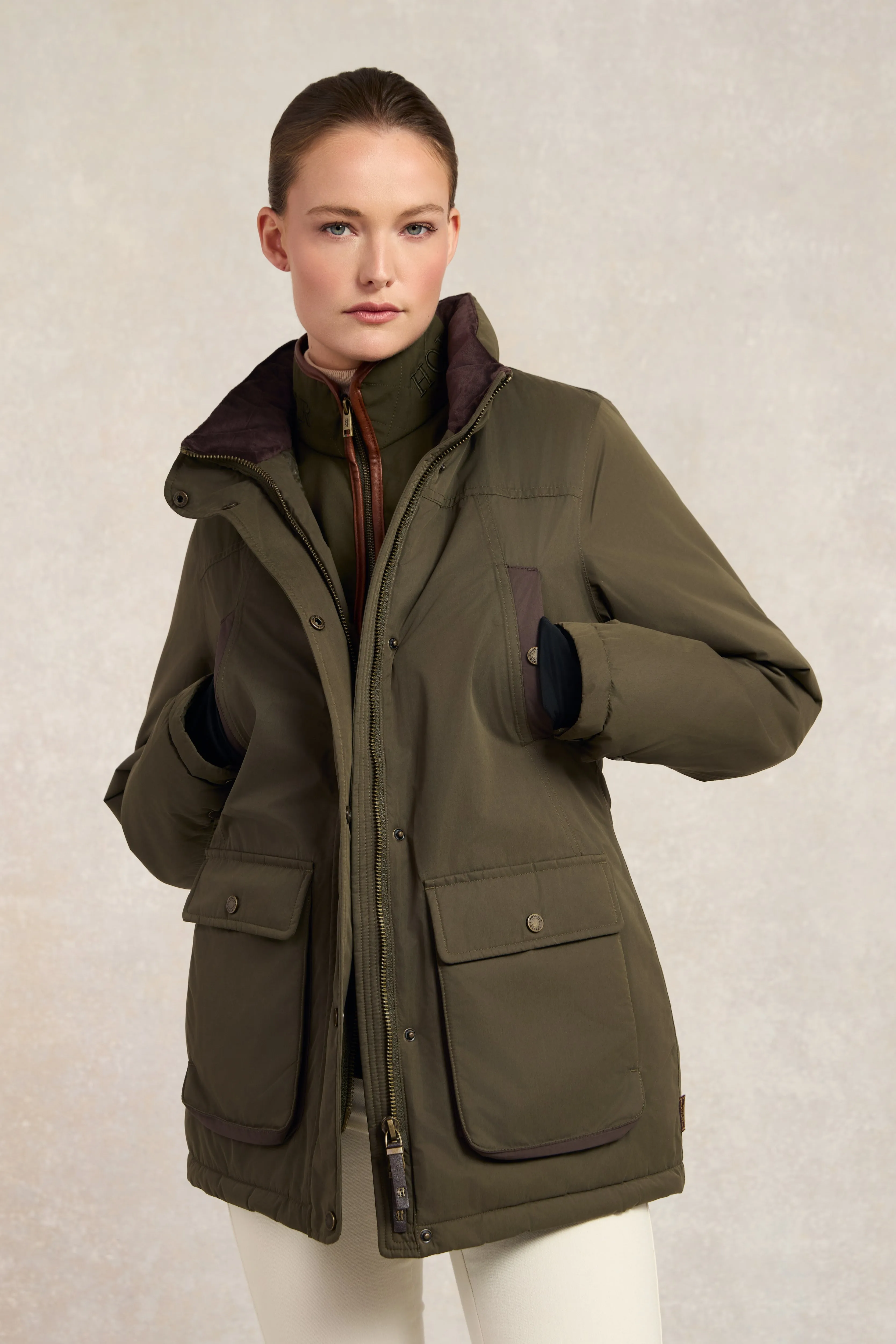 Stamford Country Coat (Khaki) sold by Holland Cooper