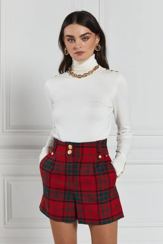 Luxe Tailored Short (Red Tartan) made by Holland Cooper