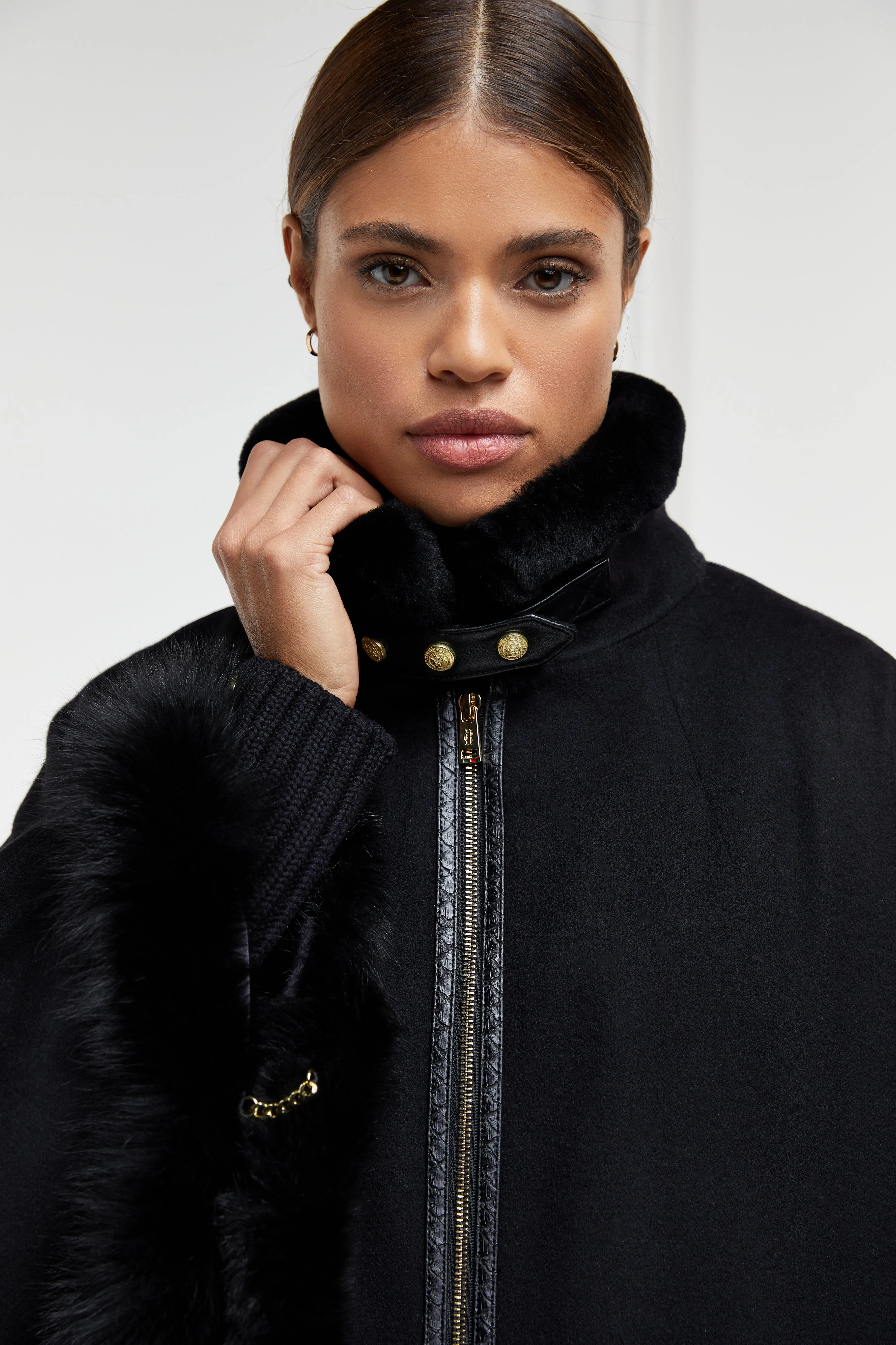 Gold Label Chiltern Cape (Soft Black) sold by Holland Cooper product image thumbnail 4