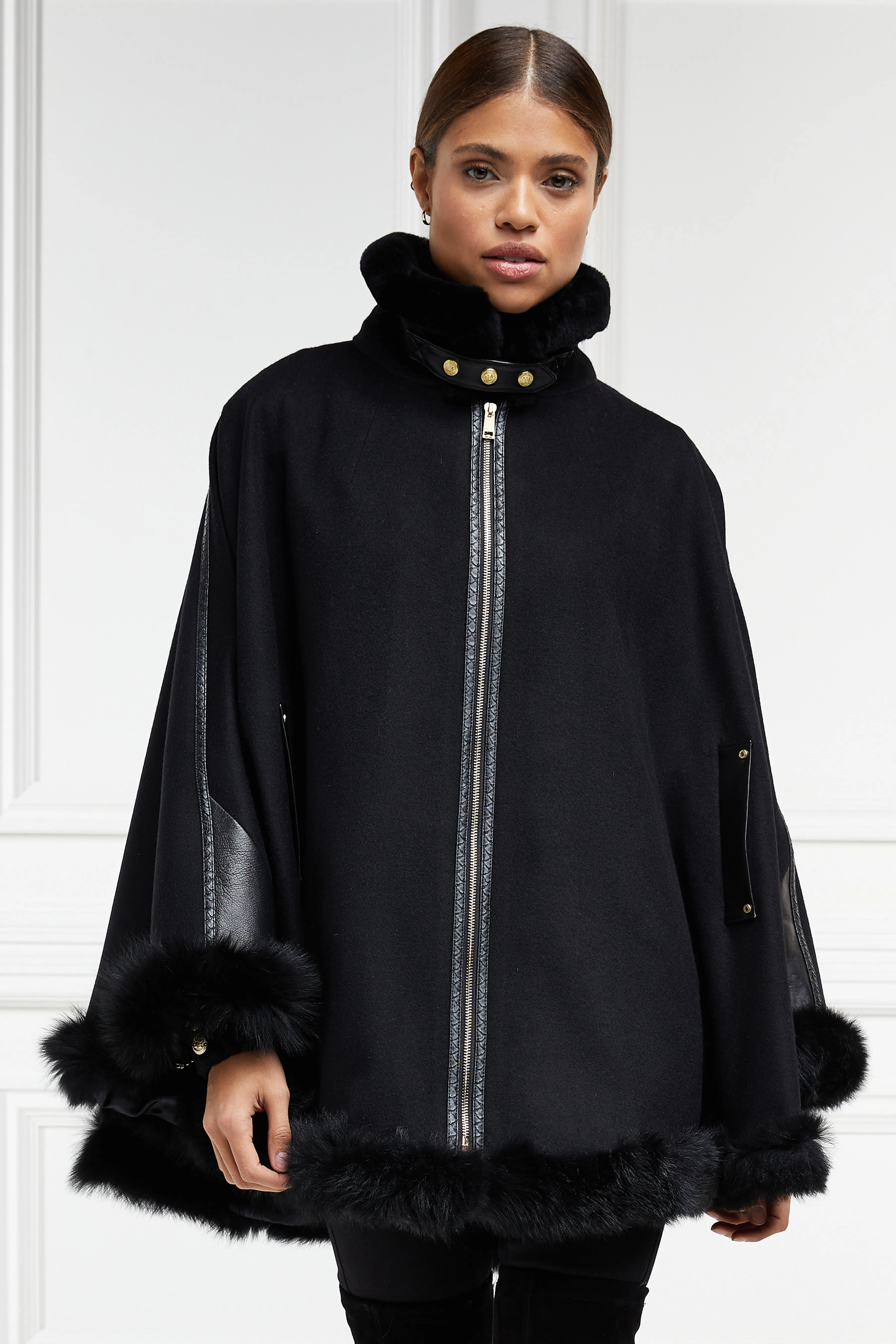 Gold Label Chiltern Cape (Soft Black) sold by Holland Cooper