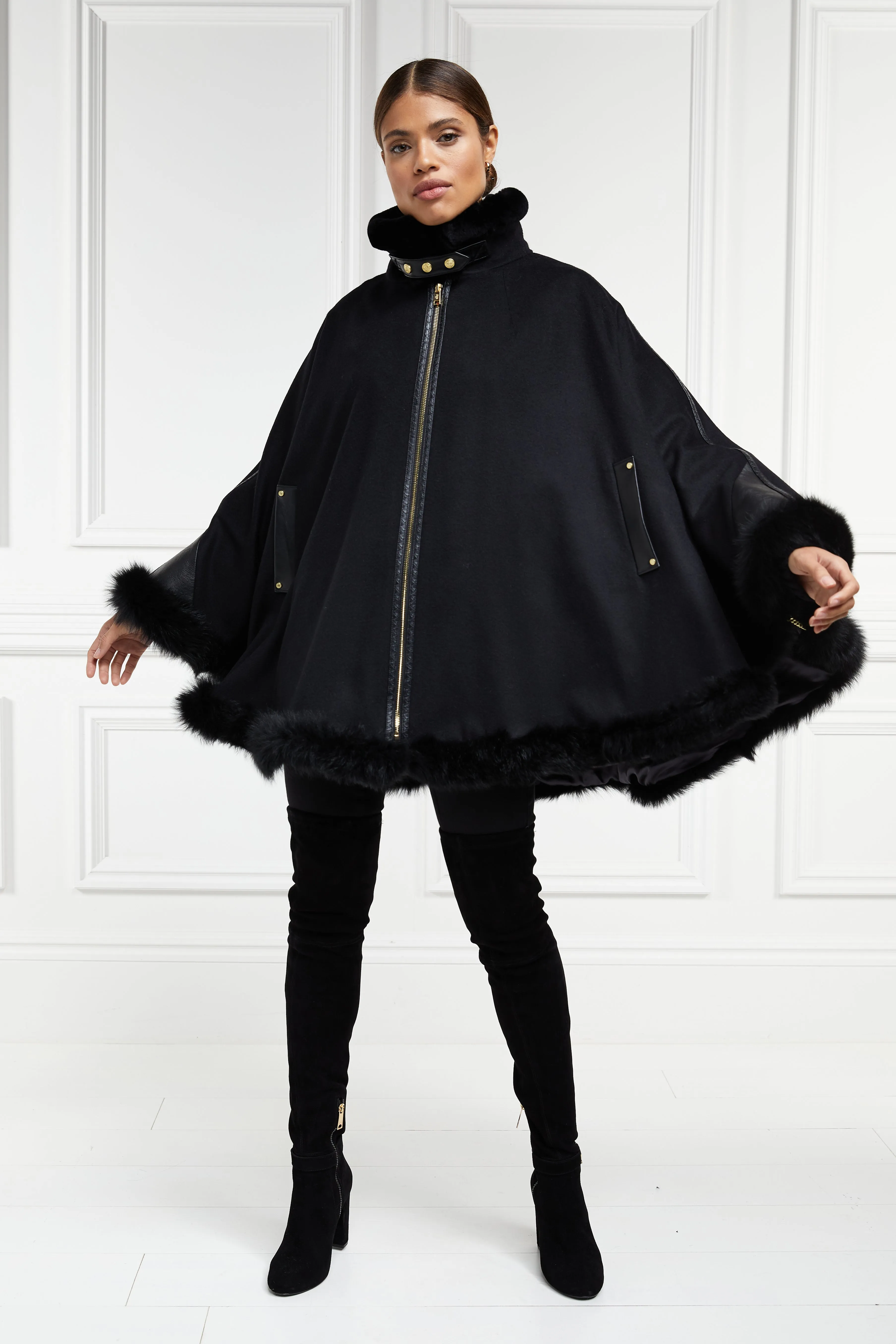 Gold Label Chiltern Cape (Soft Black) sold by Holland Cooper product image thumbnail 3