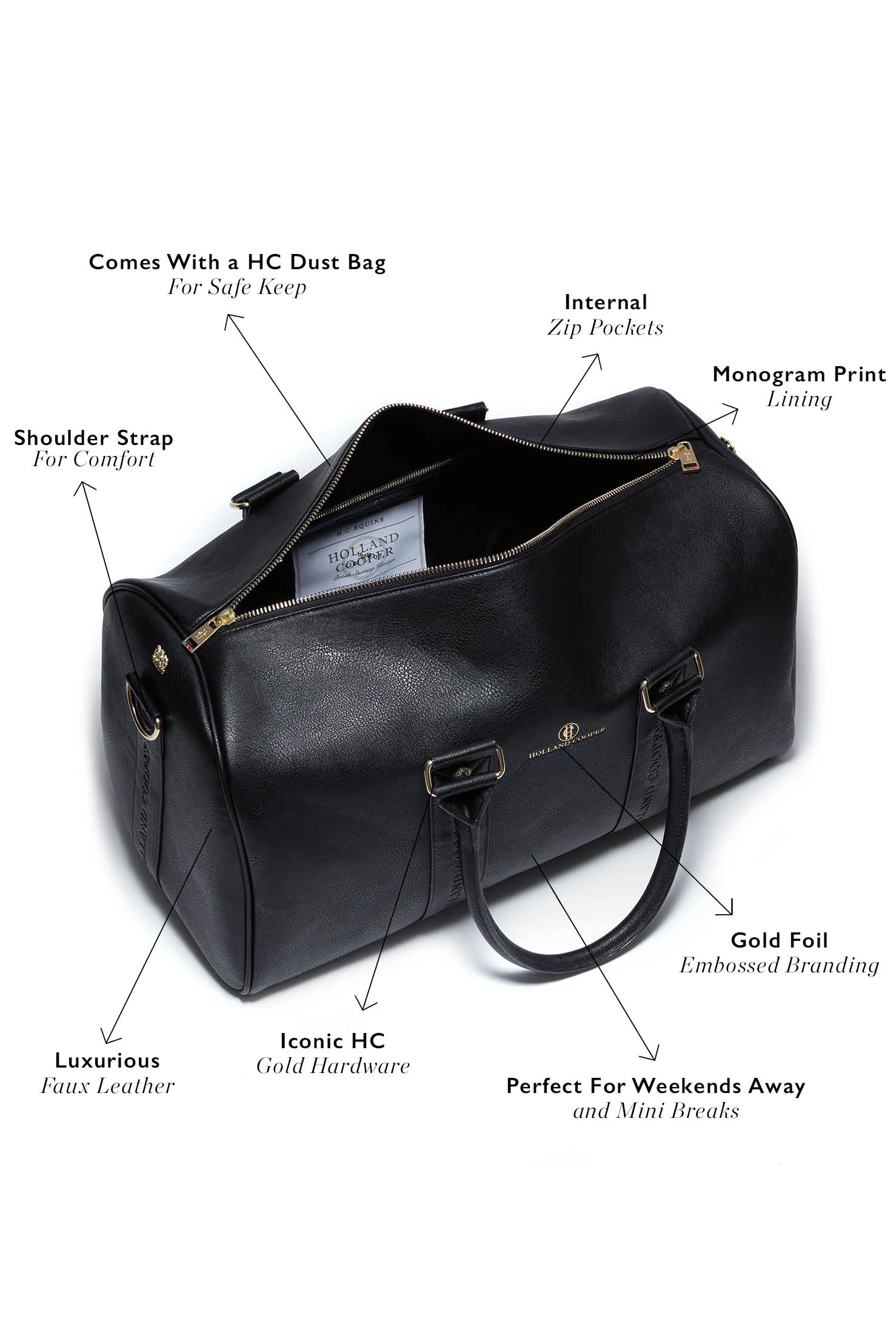 Regency Holdall (Black) sold by Holland Cooper product image thumbnail 4