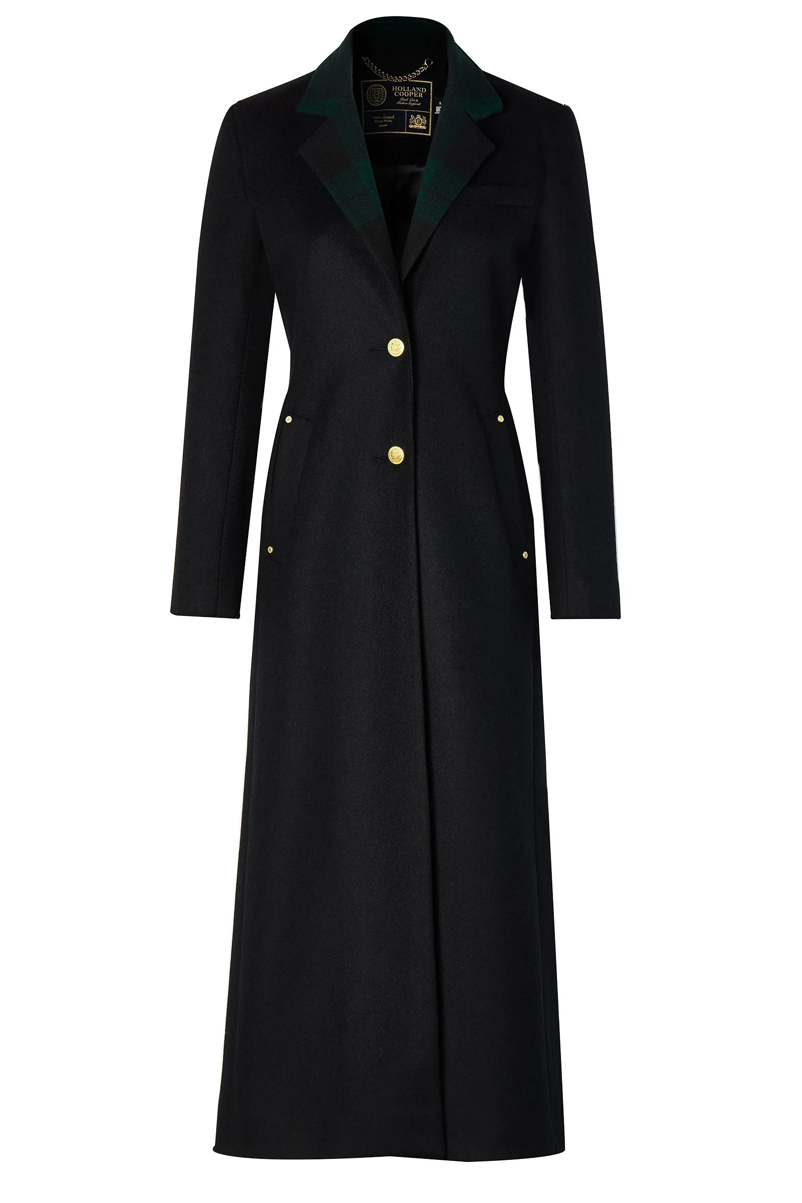 Full Length Regency Coat (Soft Navy Blackwatch) sold by Holland Cooper product image thumbnail 4