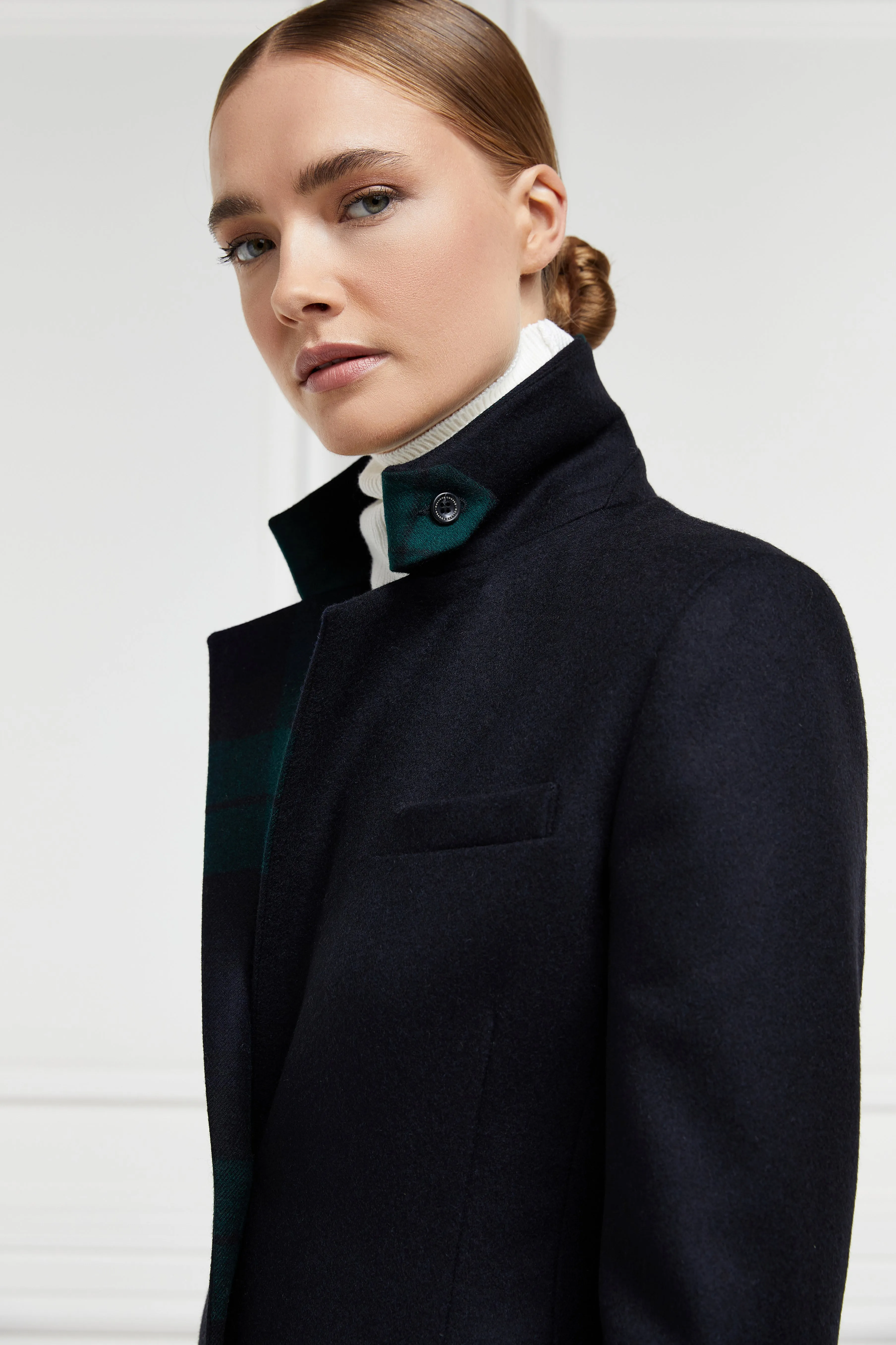 Full Length Regency Coat (Soft Navy Blackwatch) sold by Holland Cooper product image thumbnail 3