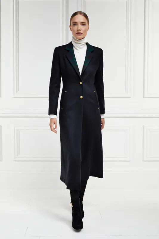Full Length Regency Coat (Soft Navy Blackwatch) made by Holland Cooper