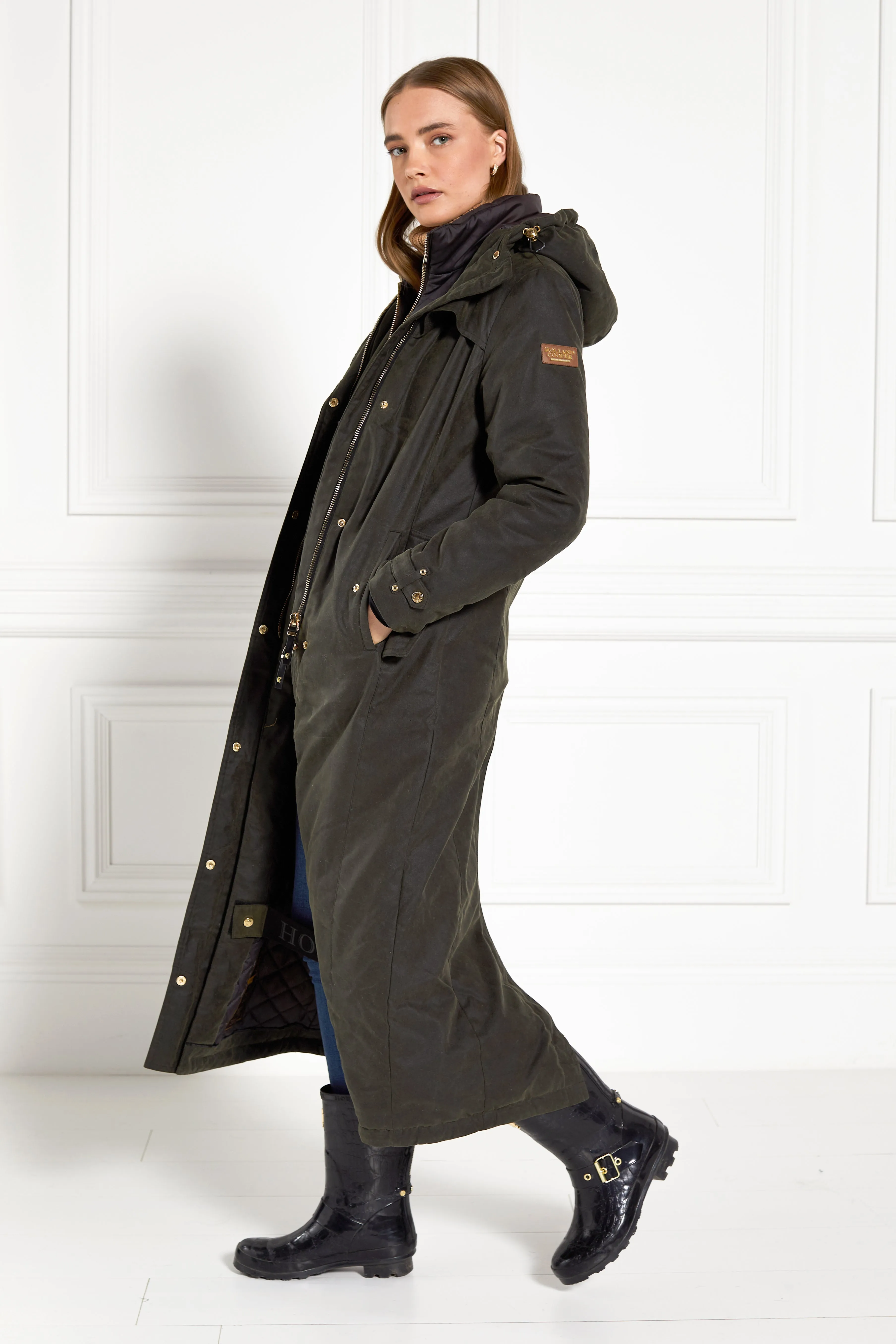 Wax Longline Field Coat (Dark Olive) sold by Holland Cooper product image thumbnail 2