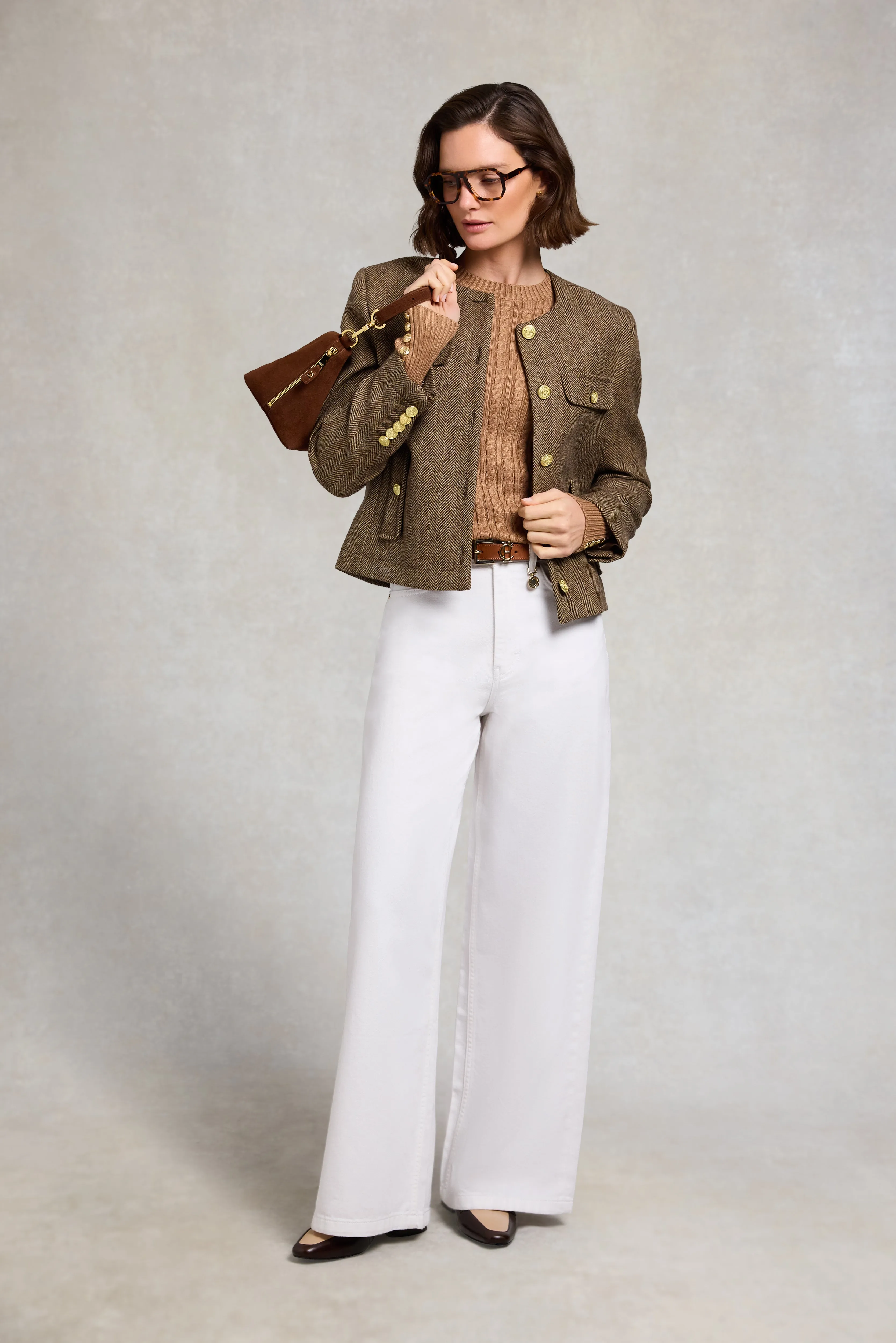 Seattle Cable Crew Knit (Dark Camel) sold by Holland Cooper product image thumbnail 2