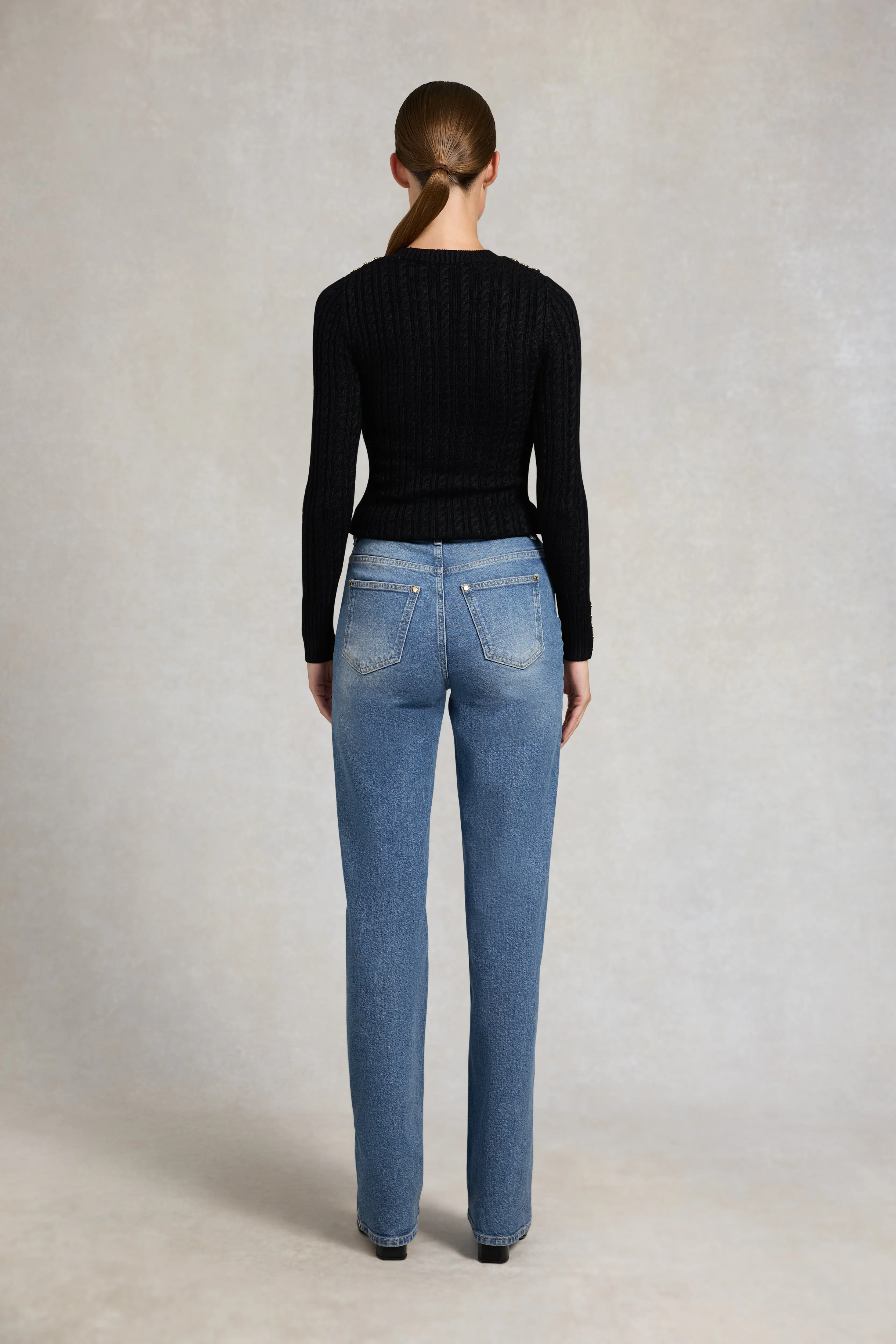 Seattle Cable Crew Knit (Black) sold by Holland Cooper product image thumbnail 4