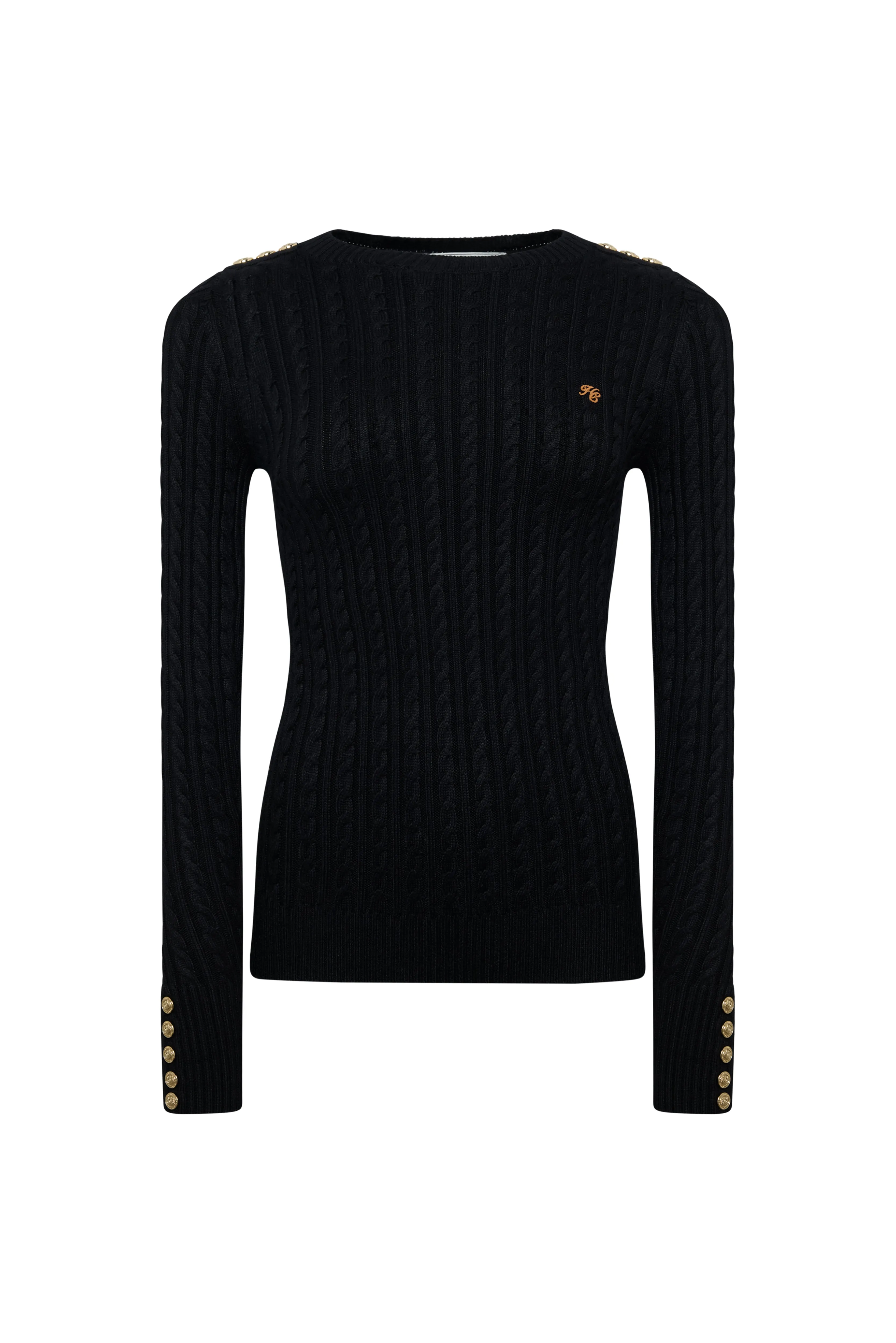 Seattle Cable Crew Knit (Black) sold by Holland Cooper product image thumbnail 5