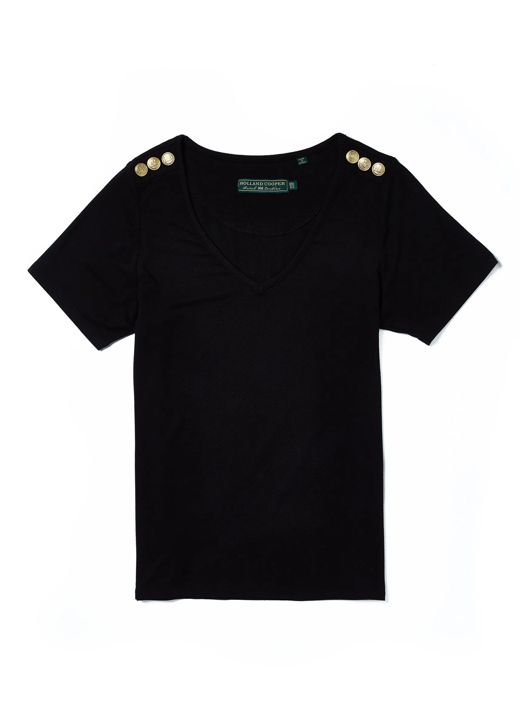 Relax Fit V-Neck Tee (Black) sold by Holland Cooper product image thumbnail 4
