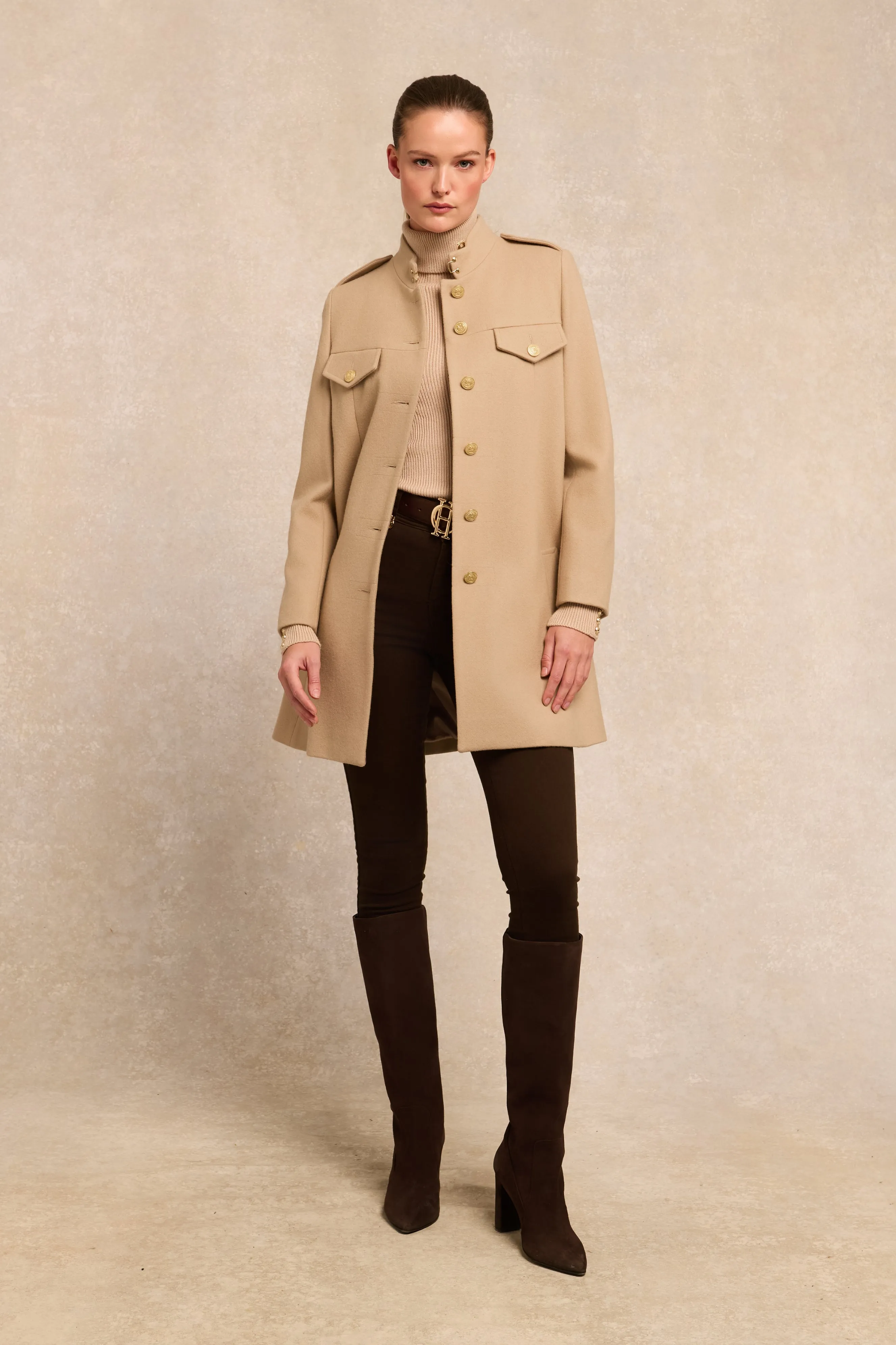 Highbury Cape Coat (Camel) sold by Holland Cooper product image thumbnail 2