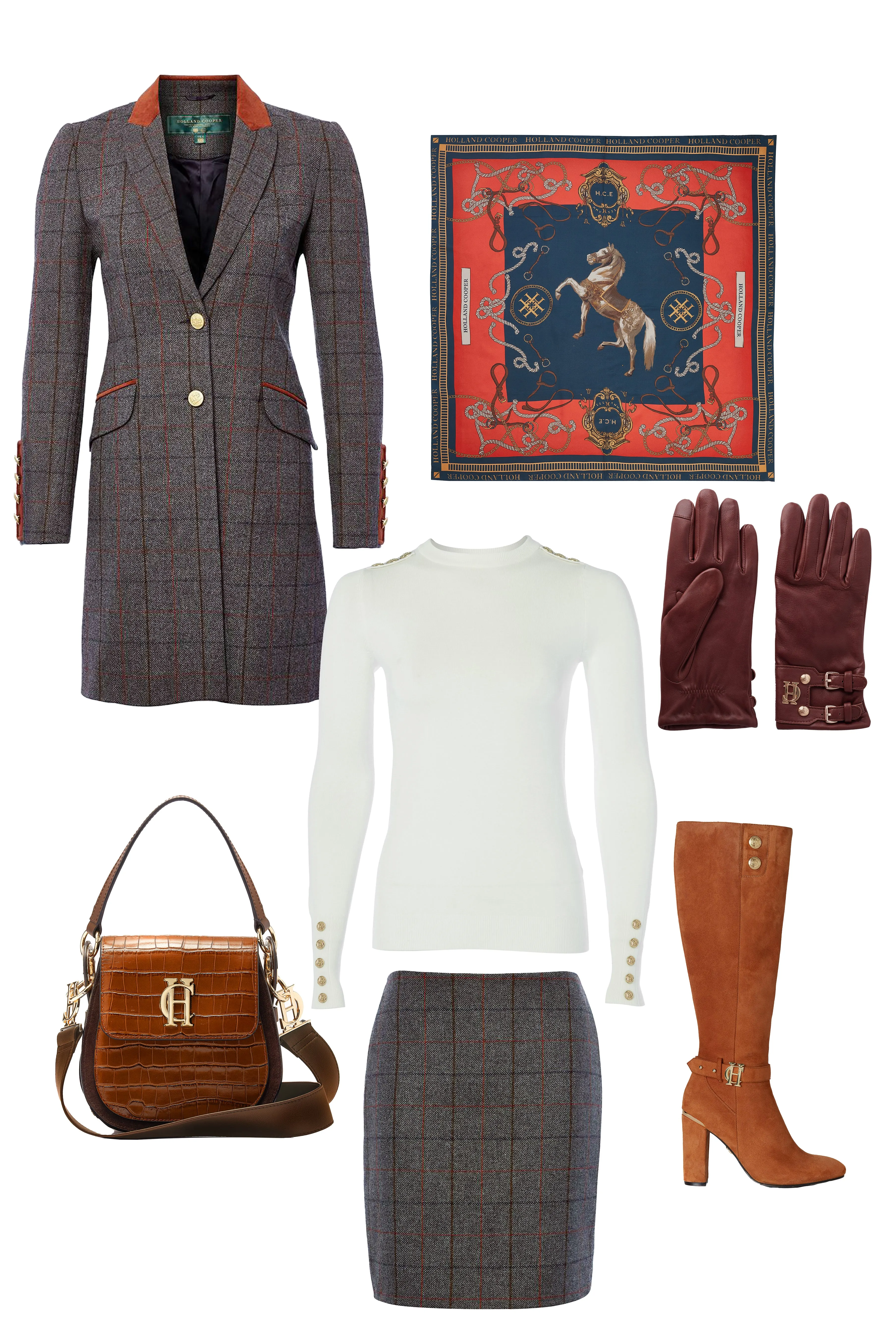 The Mid Blue Check Look (Mid Blue Check) sold by Holland Cooper product image thumbnail 2