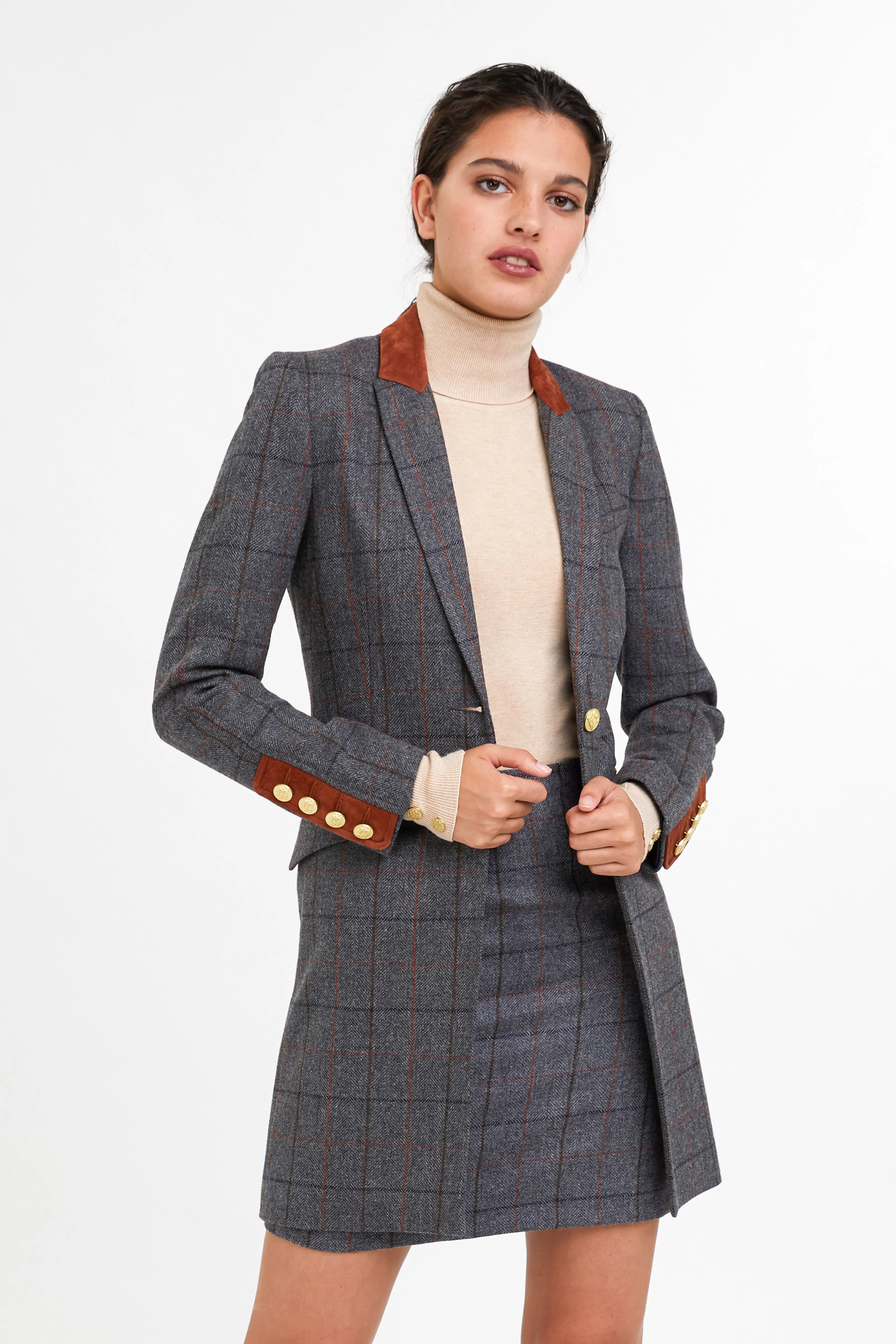 The Mid Blue Check Look (Mid Blue Check) sold by Holland Cooper