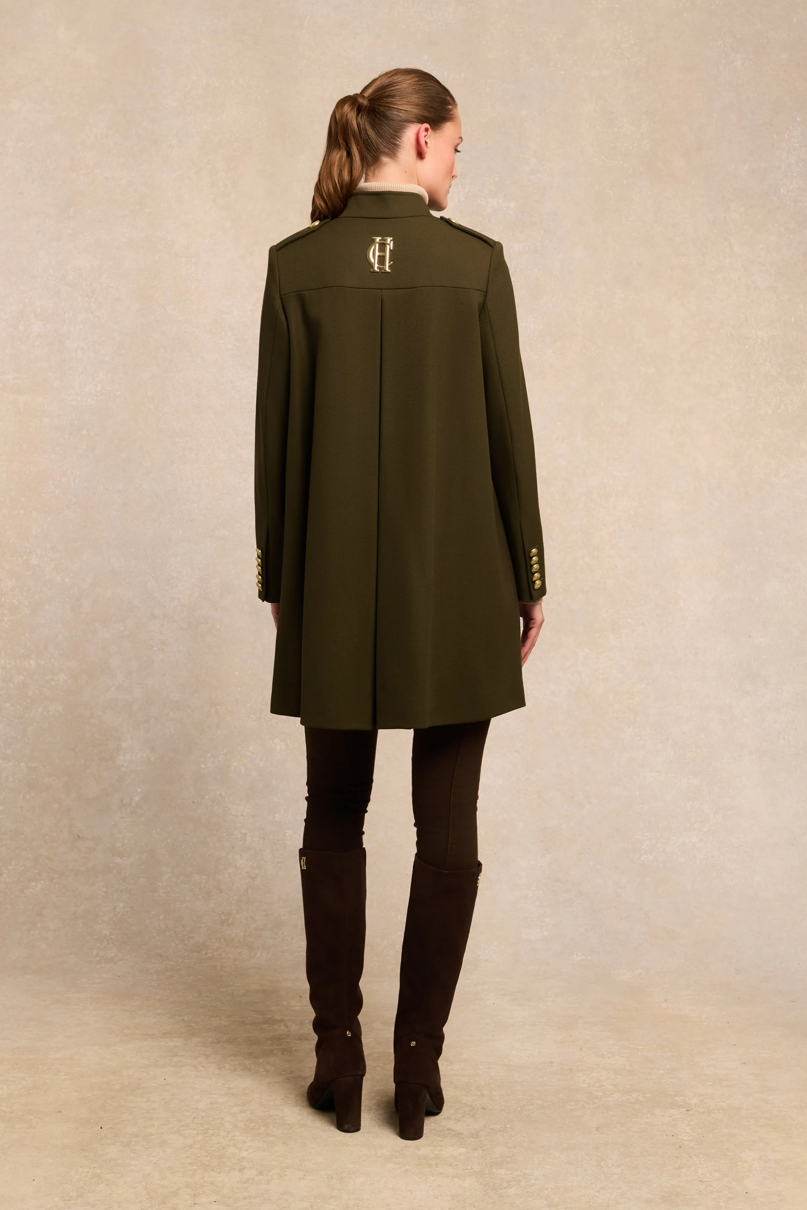 Highbury Cape Coat (Khaki Barathea) sold by Holland Cooper product image thumbnail 3