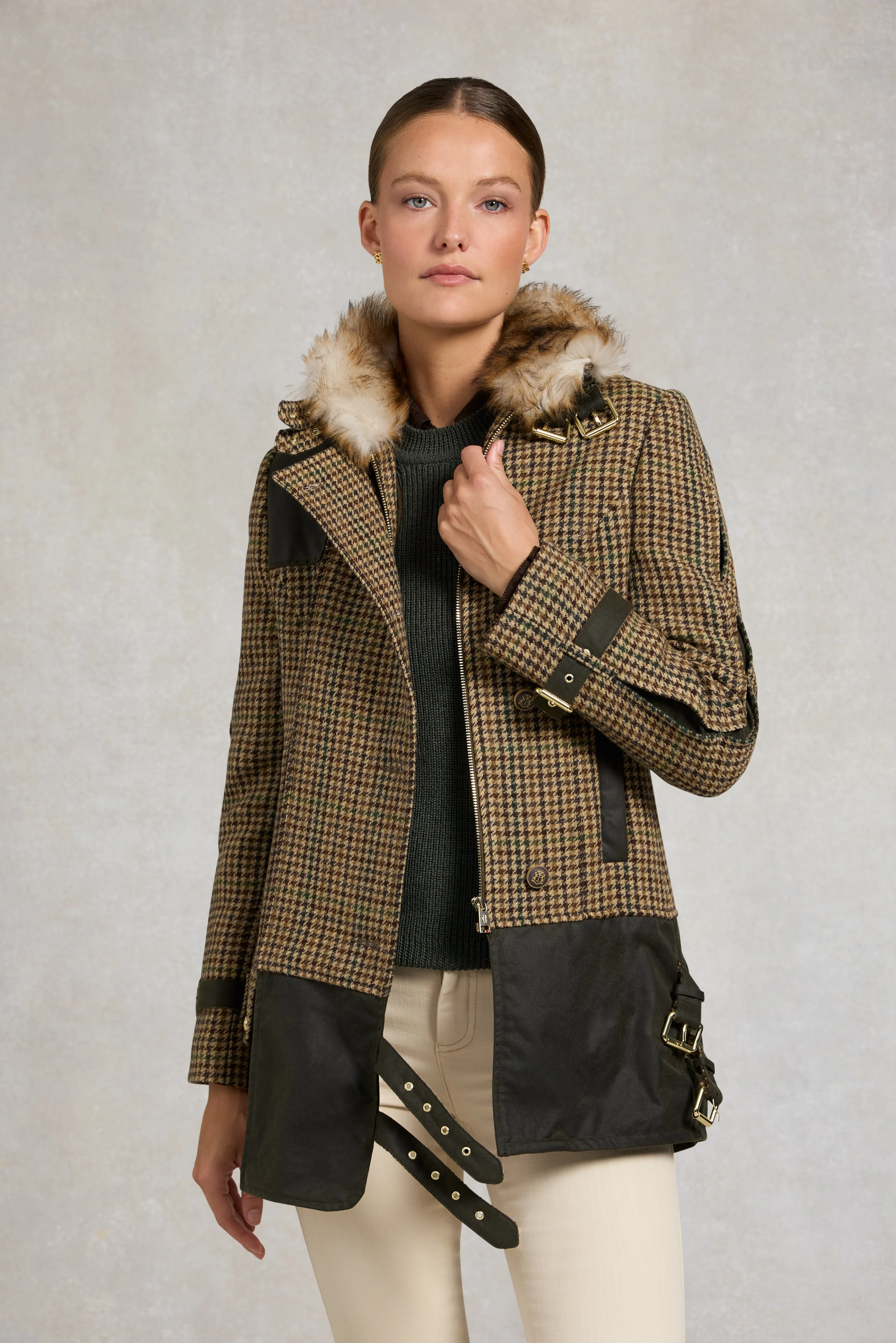 Balmoral Field Jacket (Hailes Green Tweed) sold by Holland Cooper