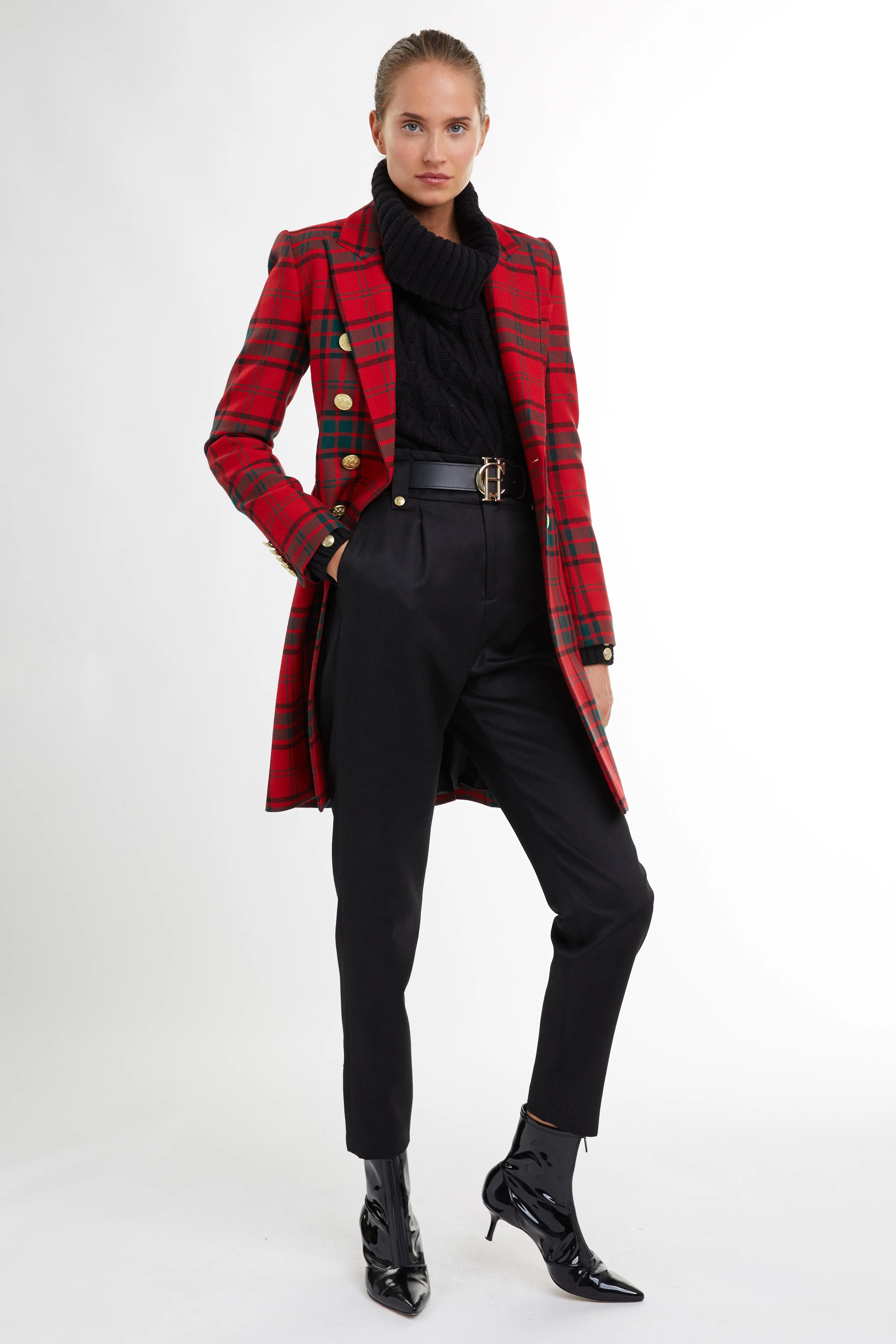 Knightsbridge Coat (Red Tartan) sold by Holland Cooper product image thumbnail 3