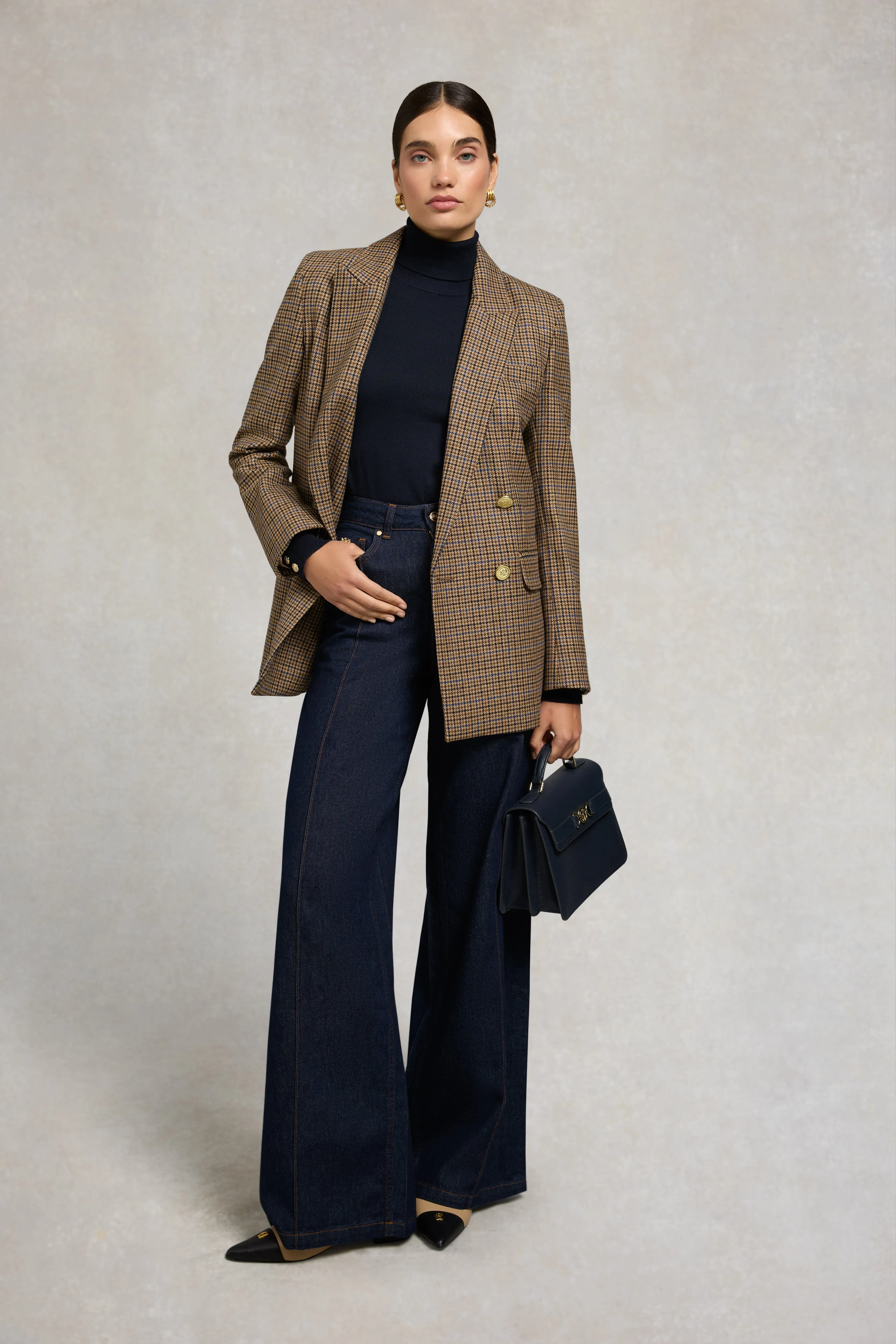 Buttoned Knit Roll Neck (Ink Navy) sold by Holland Cooper product image thumbnail 3