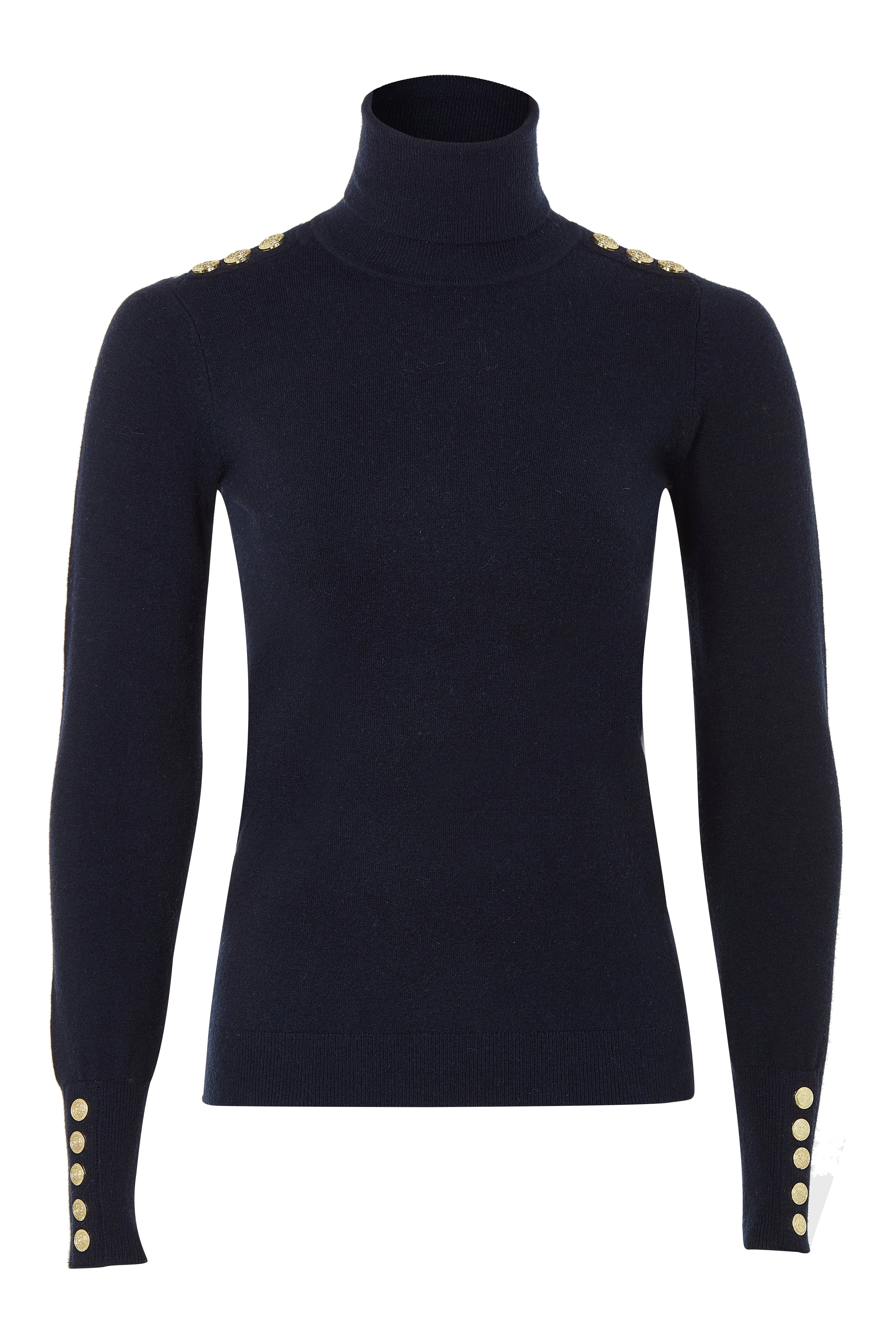 Buttoned Knit Roll Neck (Ink Navy) sold by Holland Cooper product image thumbnail 4