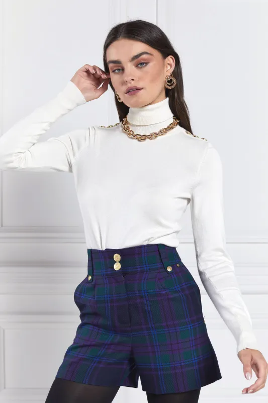Luxe Tailored Short (Heather Tartan) made by Holland Cooper
