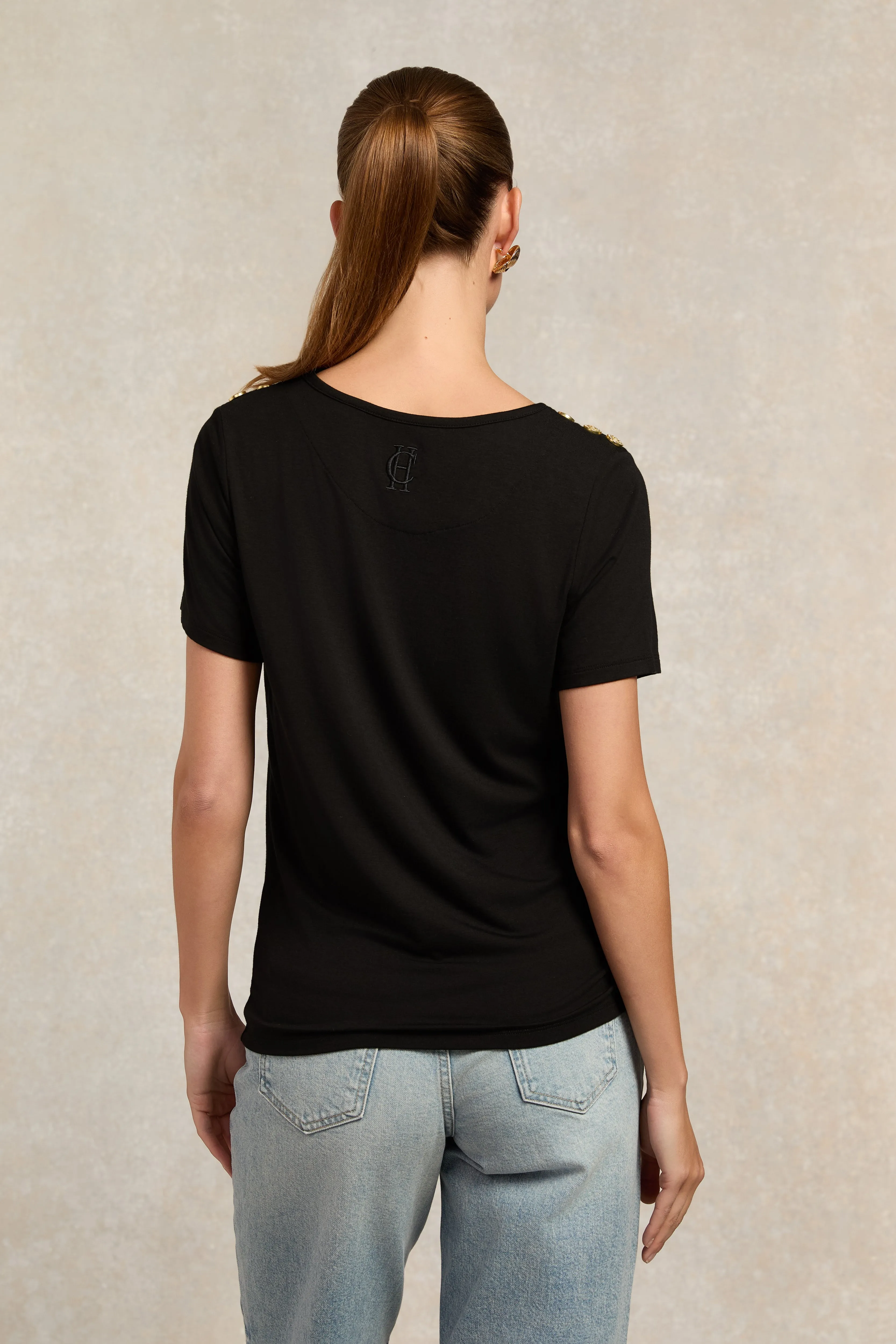 Relax Fit Crew Neck Tee (Black) sold by Holland Cooper product image thumbnail 5