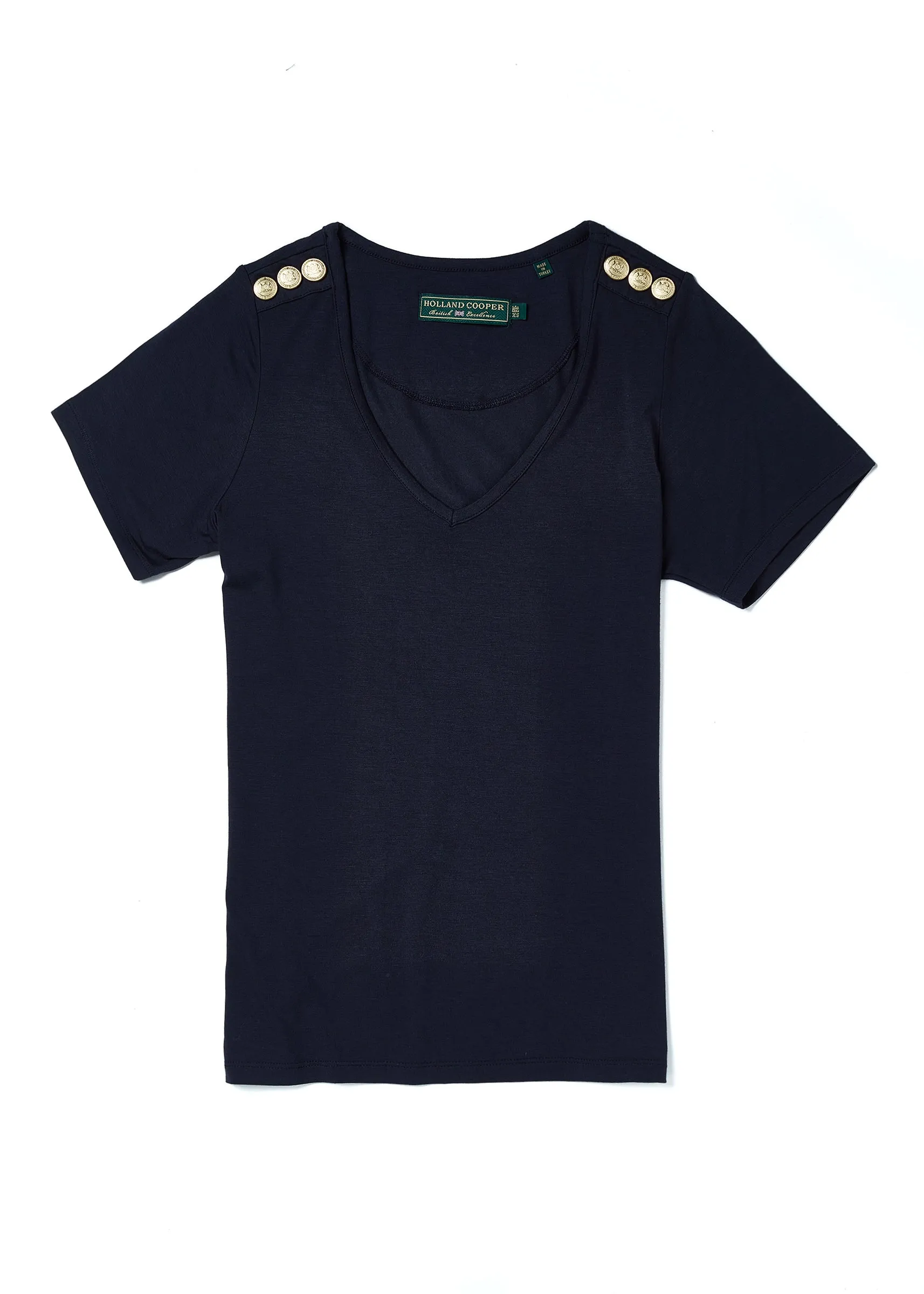 Relax Fit V-Neck Tee (Navy) sold by Holland Cooper product image thumbnail 4