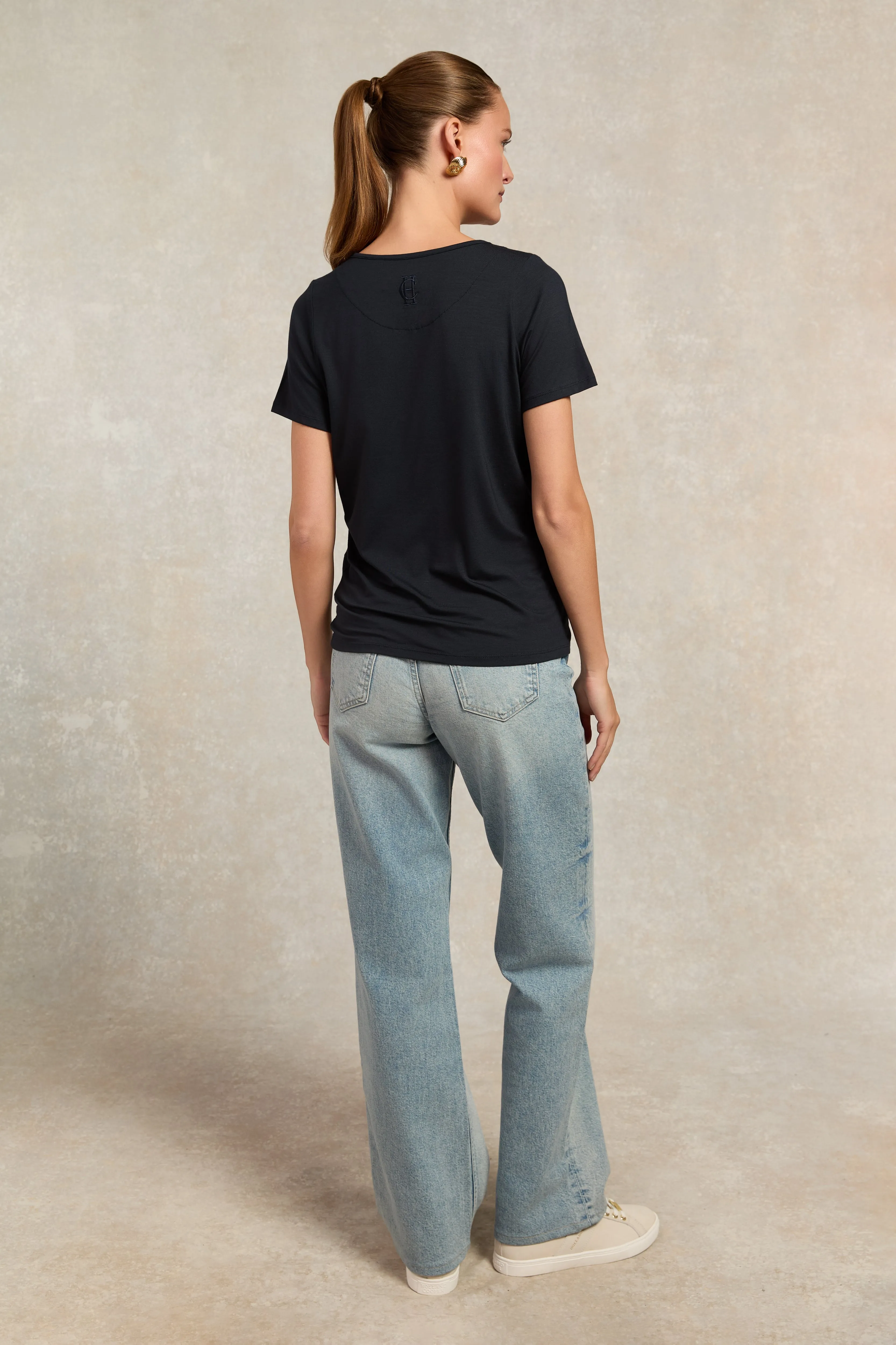 Relax Fit V-Neck Tee (Navy) sold by Holland Cooper product image thumbnail 5