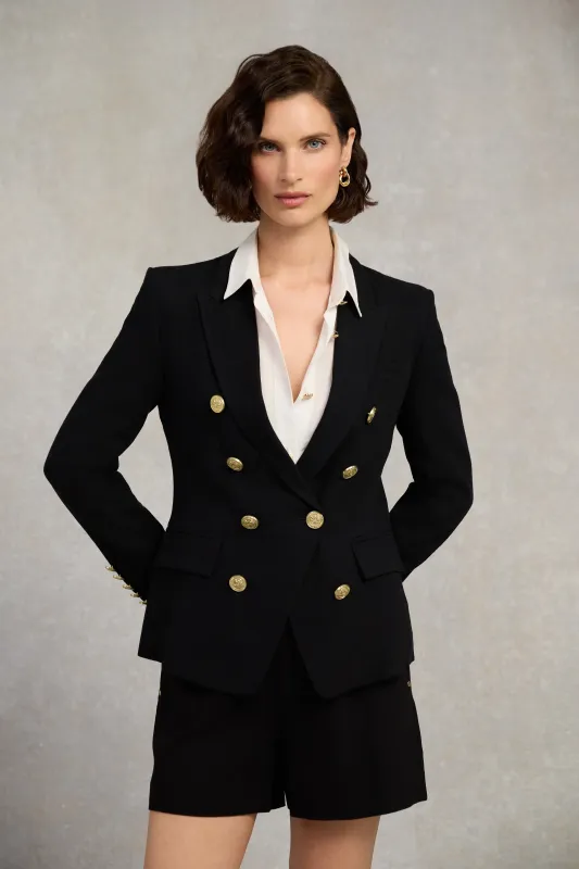 Knightsbridge Blazer (Black Linen) made by Holland Cooper