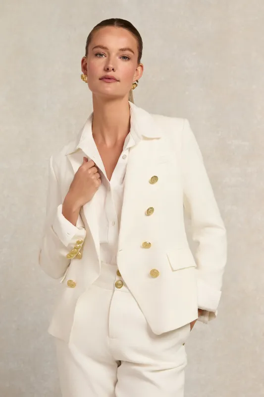 Knightsbridge Blazer (Oyster Linen) made by Holland Cooper