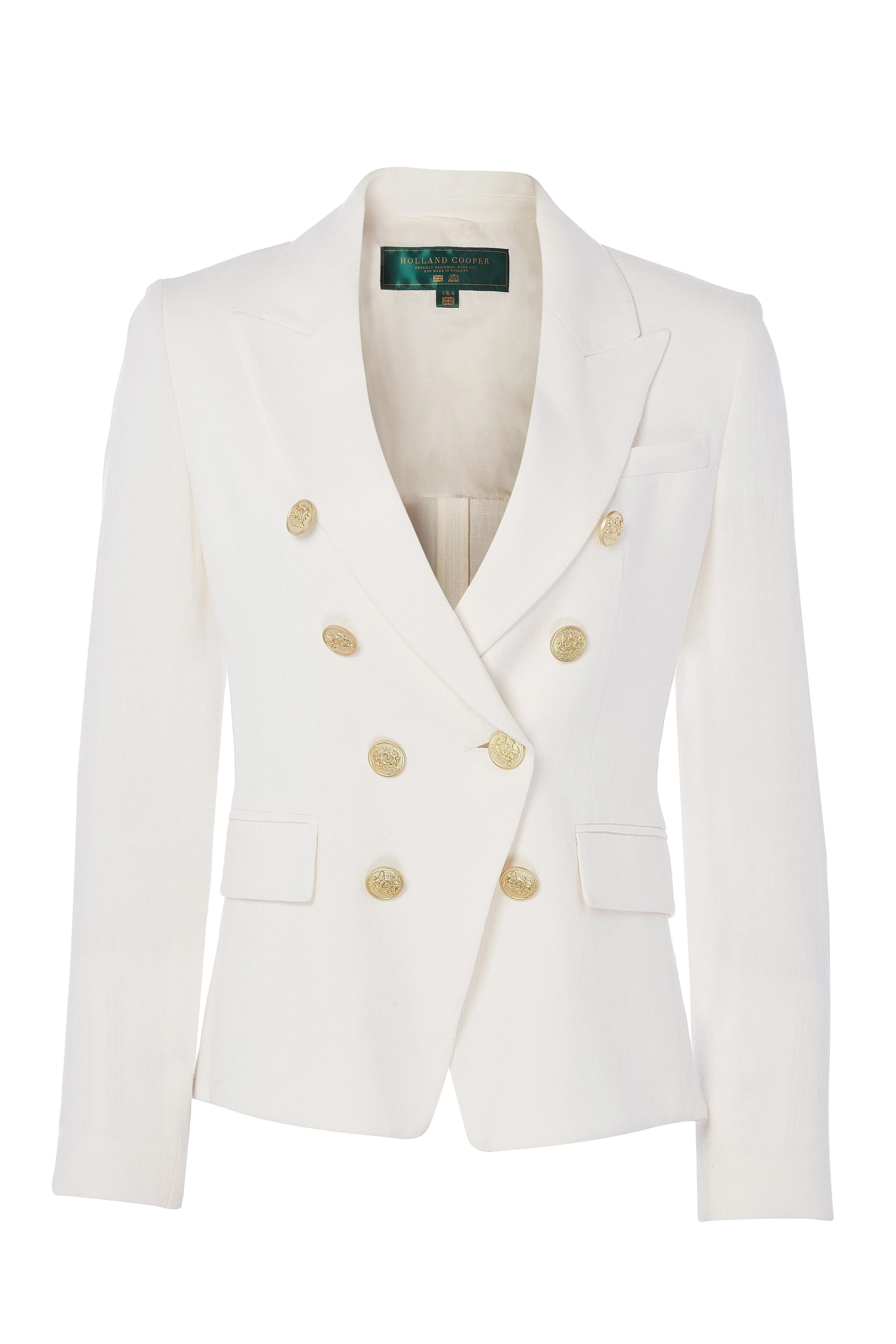 Knightsbridge Blazer (Oyster Linen) sold by Holland Cooper product image thumbnail 4
