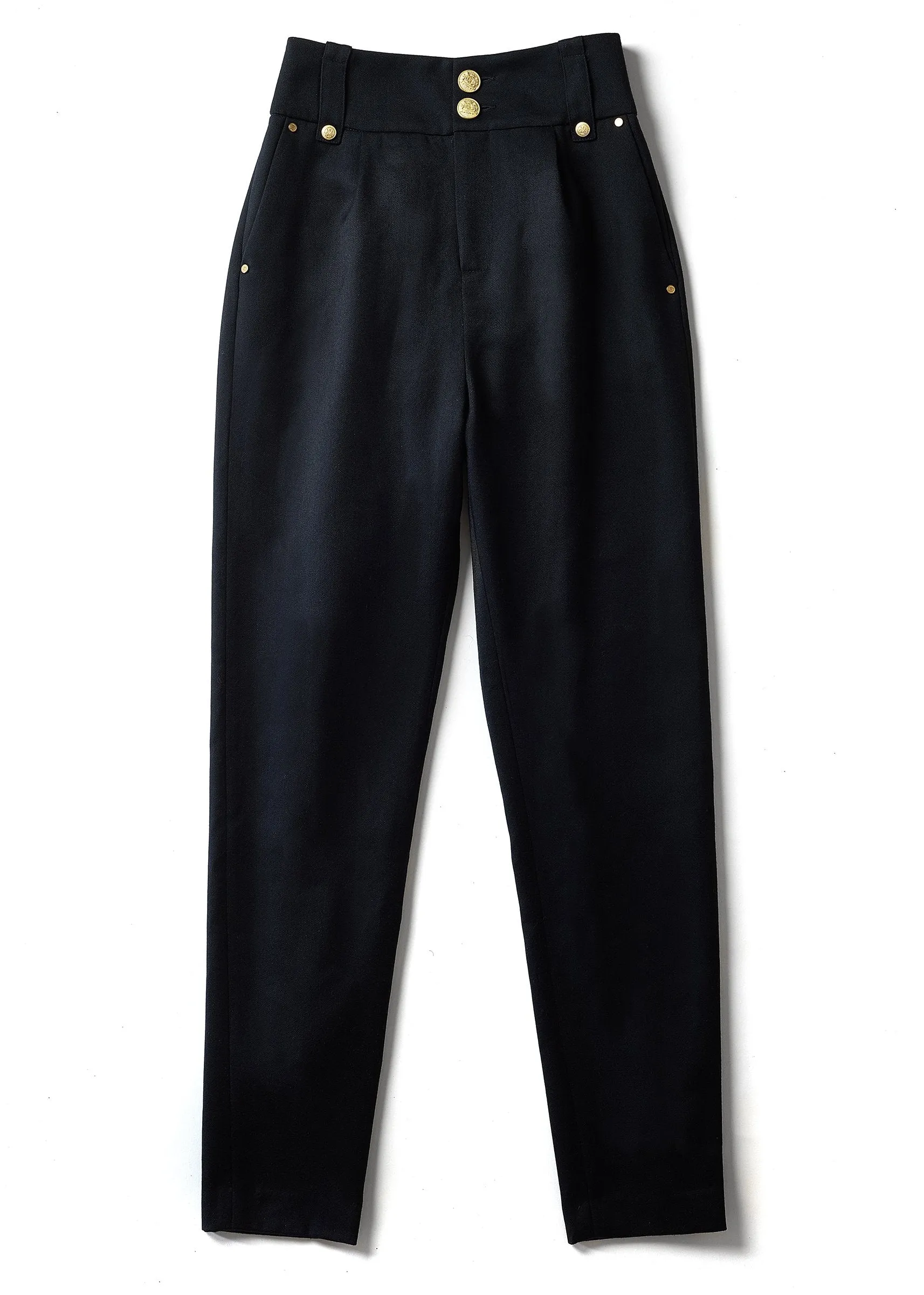 High Waisted Peg Trouser (Navy Barathea) sold by Holland Cooper product image thumbnail 4