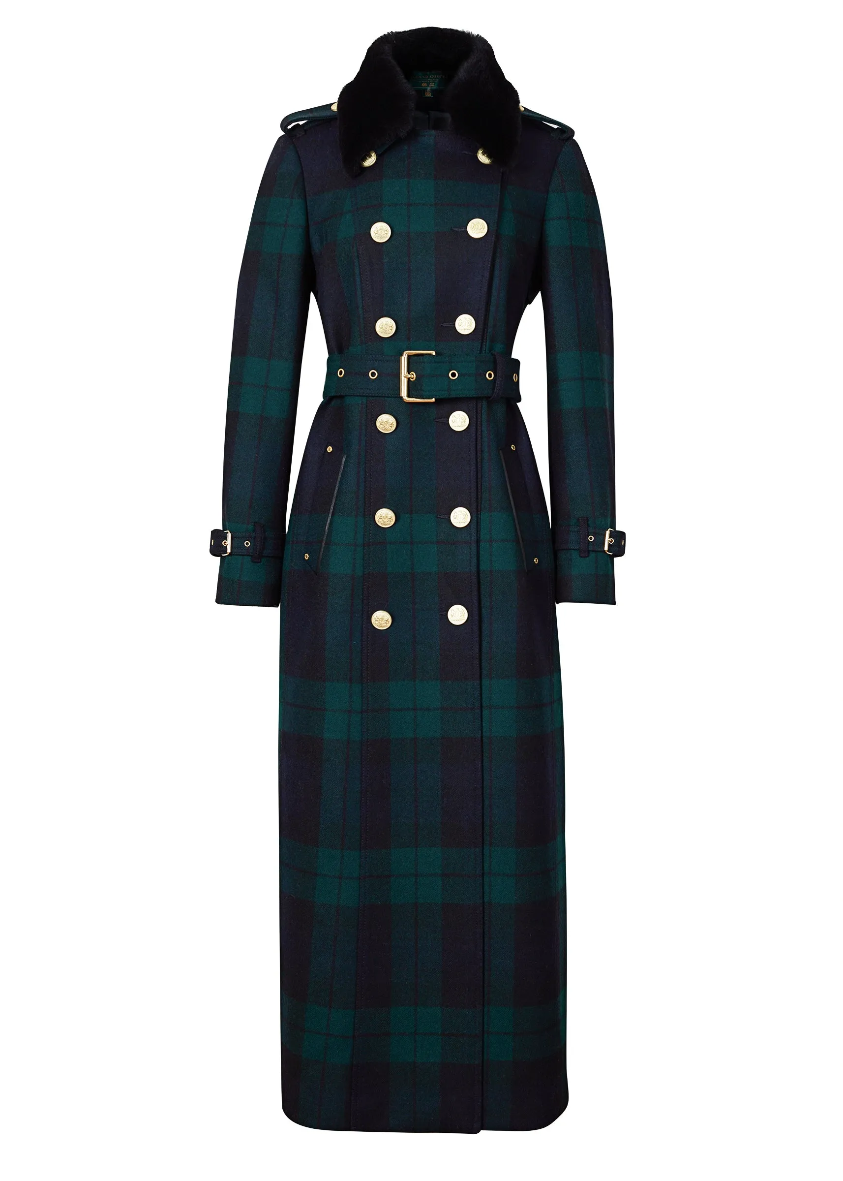 Marlborough Shearling Trench Coat (Blackwatch) sold by Holland Cooper product image thumbnail 4
