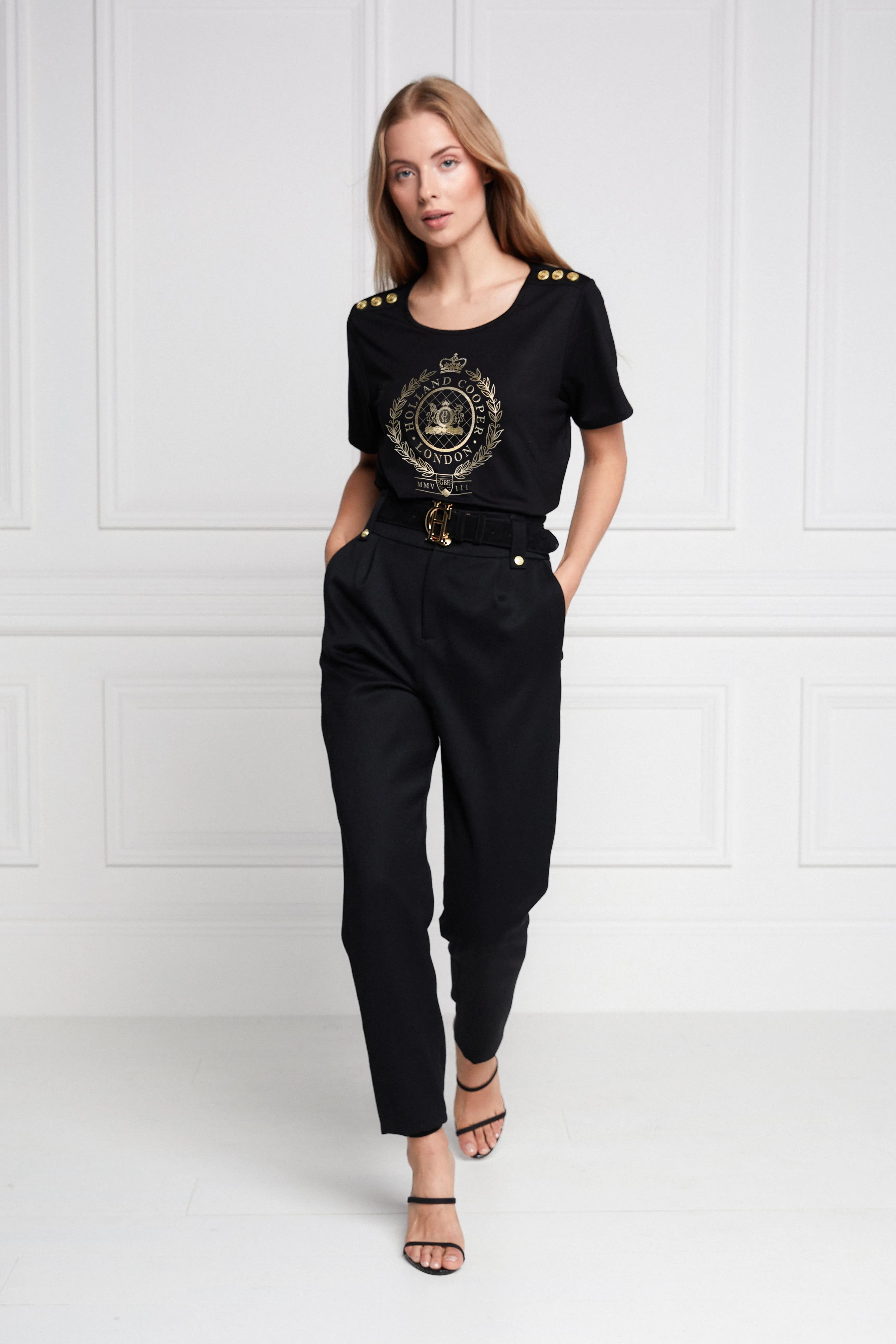 Ornate Crest Tee (Black) sold by Holland Cooper product image thumbnail 3