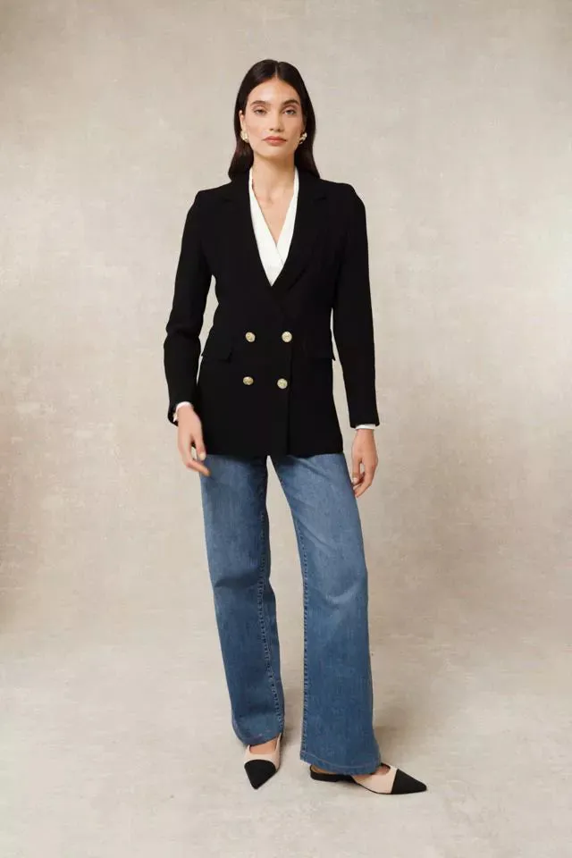 Double Breasted Blazer (Black Linen) sold by Holland Cooper product image thumbnail 5