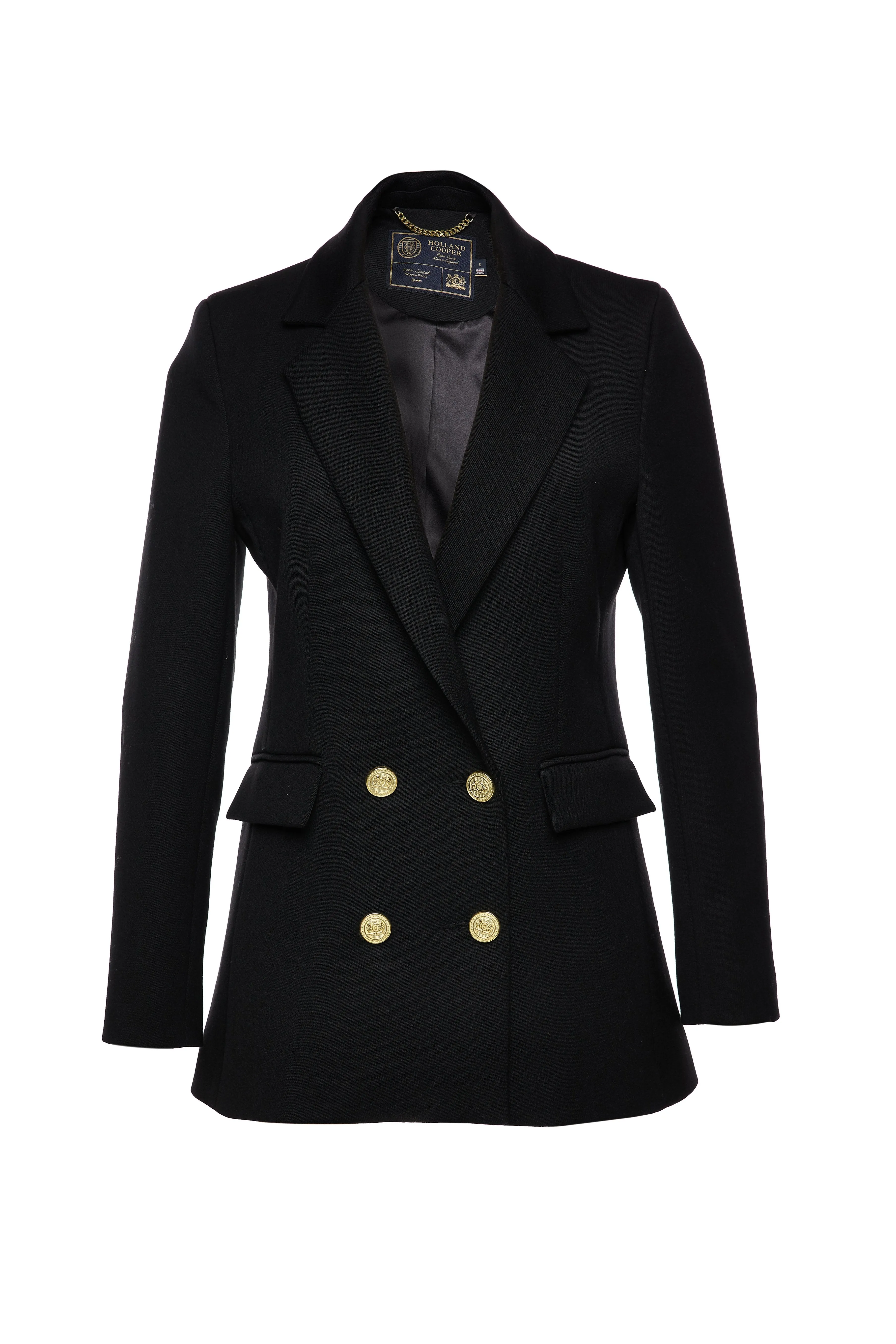 Double Breasted Blazer (Black Linen) sold by Holland Cooper product image thumbnail 4