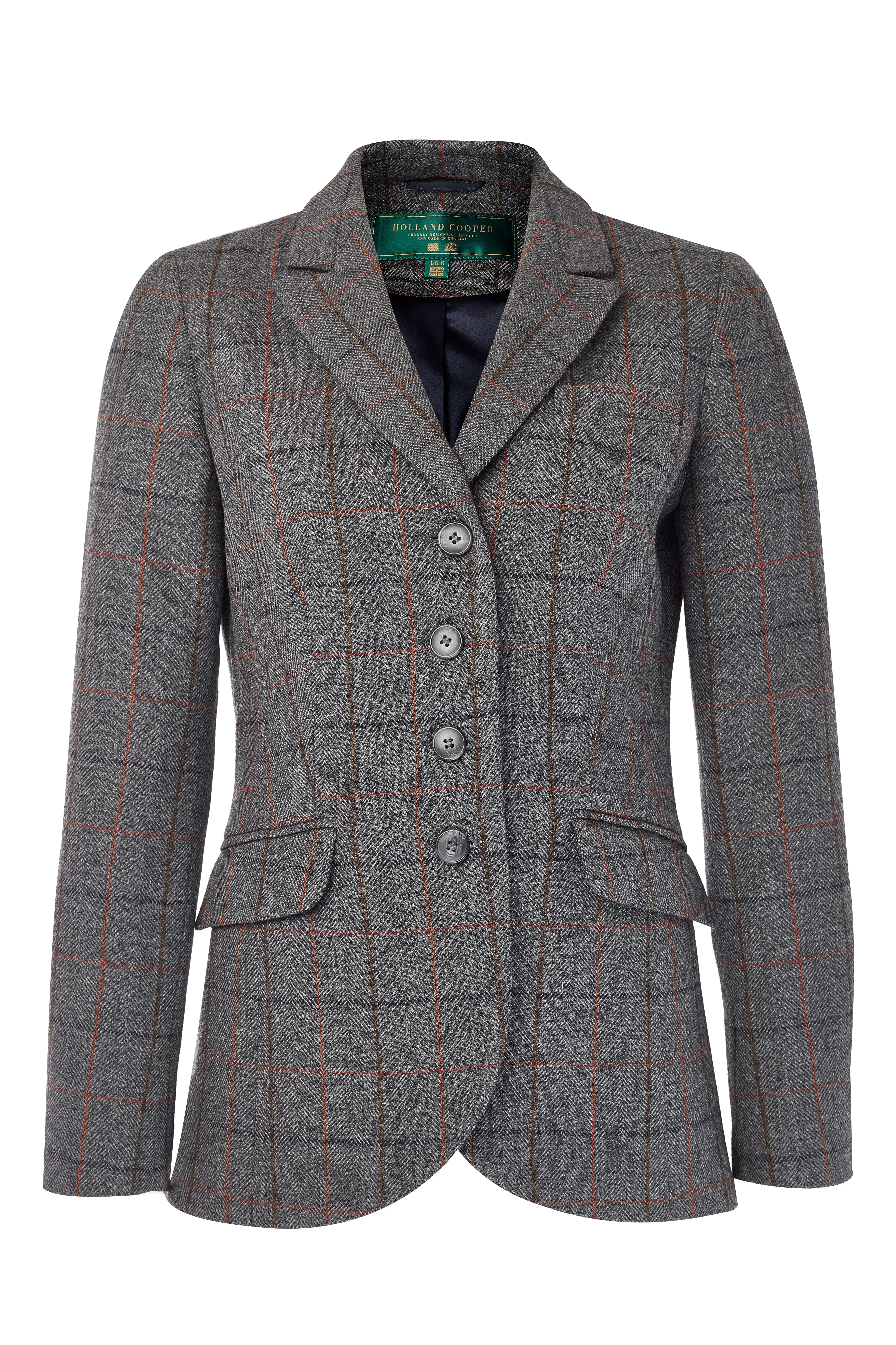 Tweed Riding Jacket (Mid Blue Check) sold by Holland Cooper product image thumbnail 2