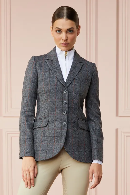Tweed Riding Jacket (Mid Blue Check) made by Holland Cooper