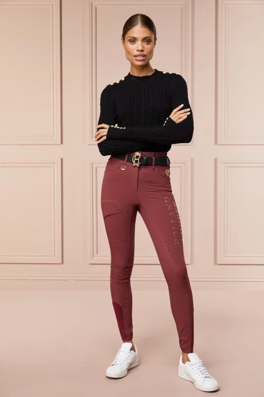 Ascot Breeches (Burgundy) made by Holland Cooper
