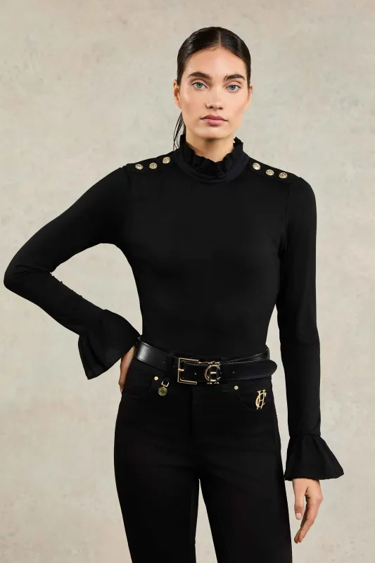 Lilibet Jersey Tee (Black) made by Holland Cooper