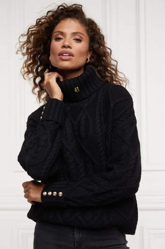 Noveli Cable Knit (Black) made by Holland Cooper