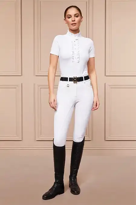 Premium Competition Mid Rise Breeches (White) sold by Holland Cooper product image thumbnail 5