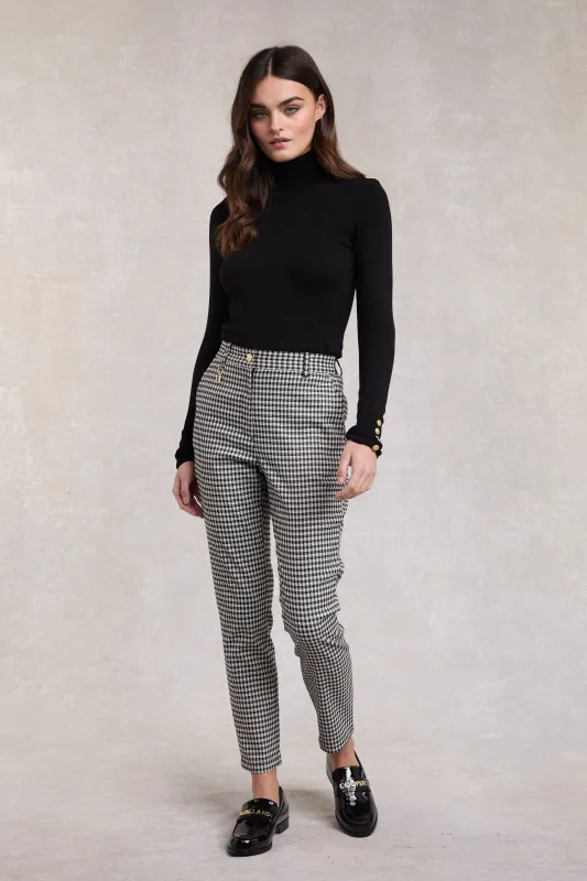 Charlton Trousers (Houndstooth Gold) made by Holland Cooper