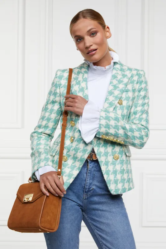 Knightsbridge Blazer (Large Scale Teal Houndstooth) made by Holland Cooper