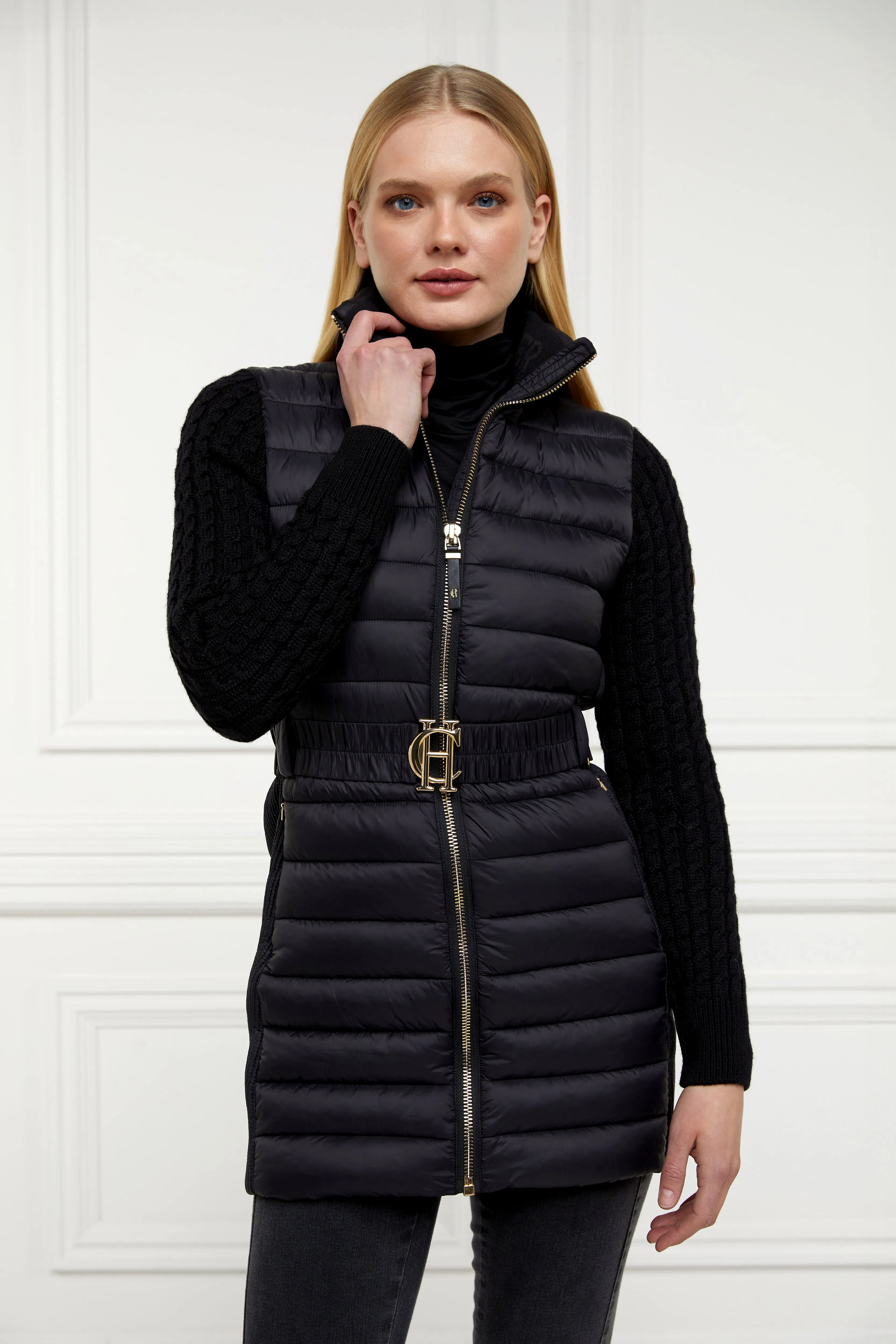 Linfold Hybrid Coat (Black) sold by Holland Cooper