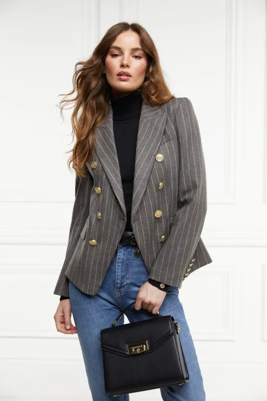 Knightsbridge Blazer (Soft Grey Pinstripe) made by Holland Cooper