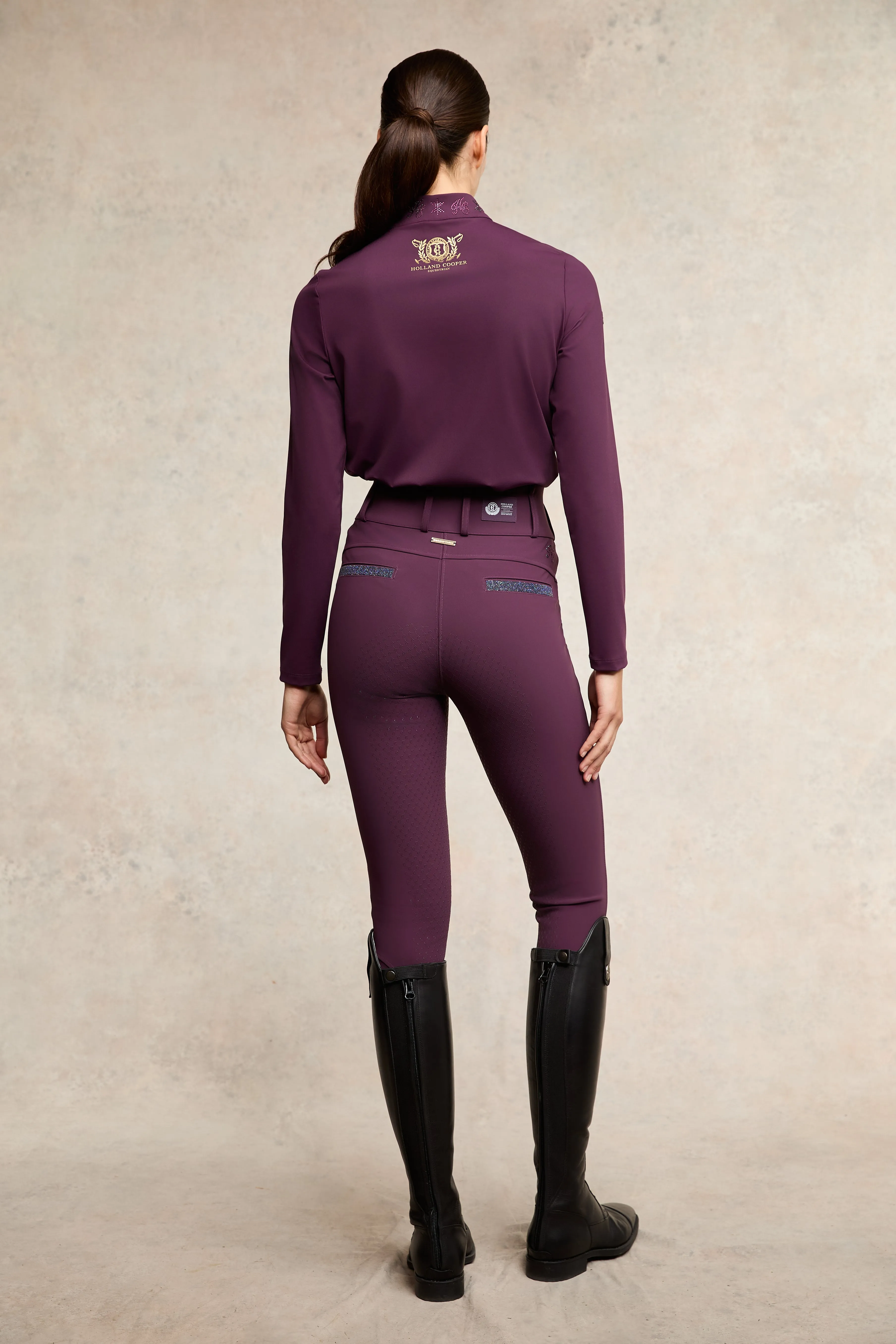 Premium High Rise Breeches (Aubergine) sold by Holland Cooper product image thumbnail 3