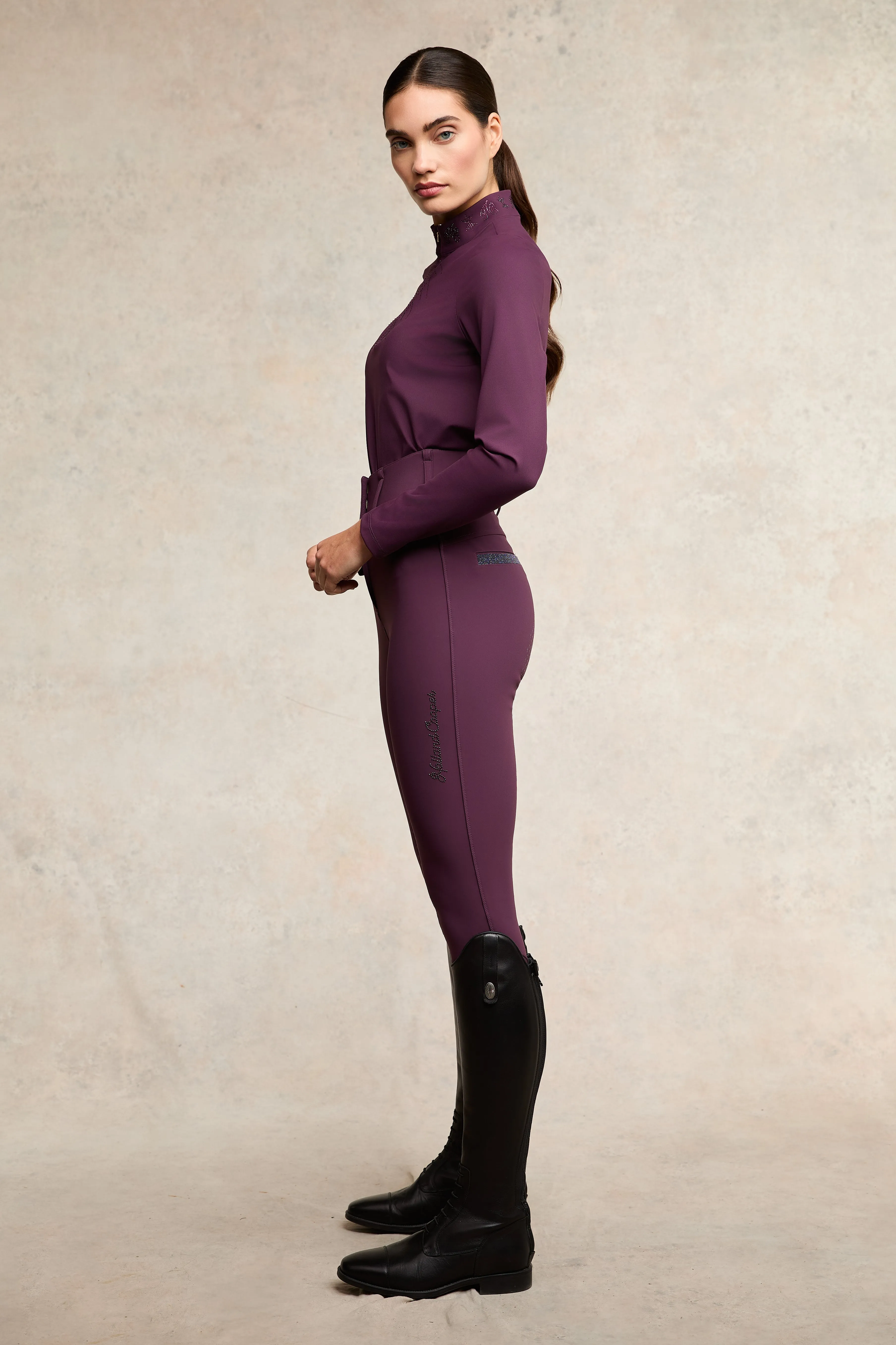 Premium High Rise Breeches (Aubergine) sold by Holland Cooper product image thumbnail 2