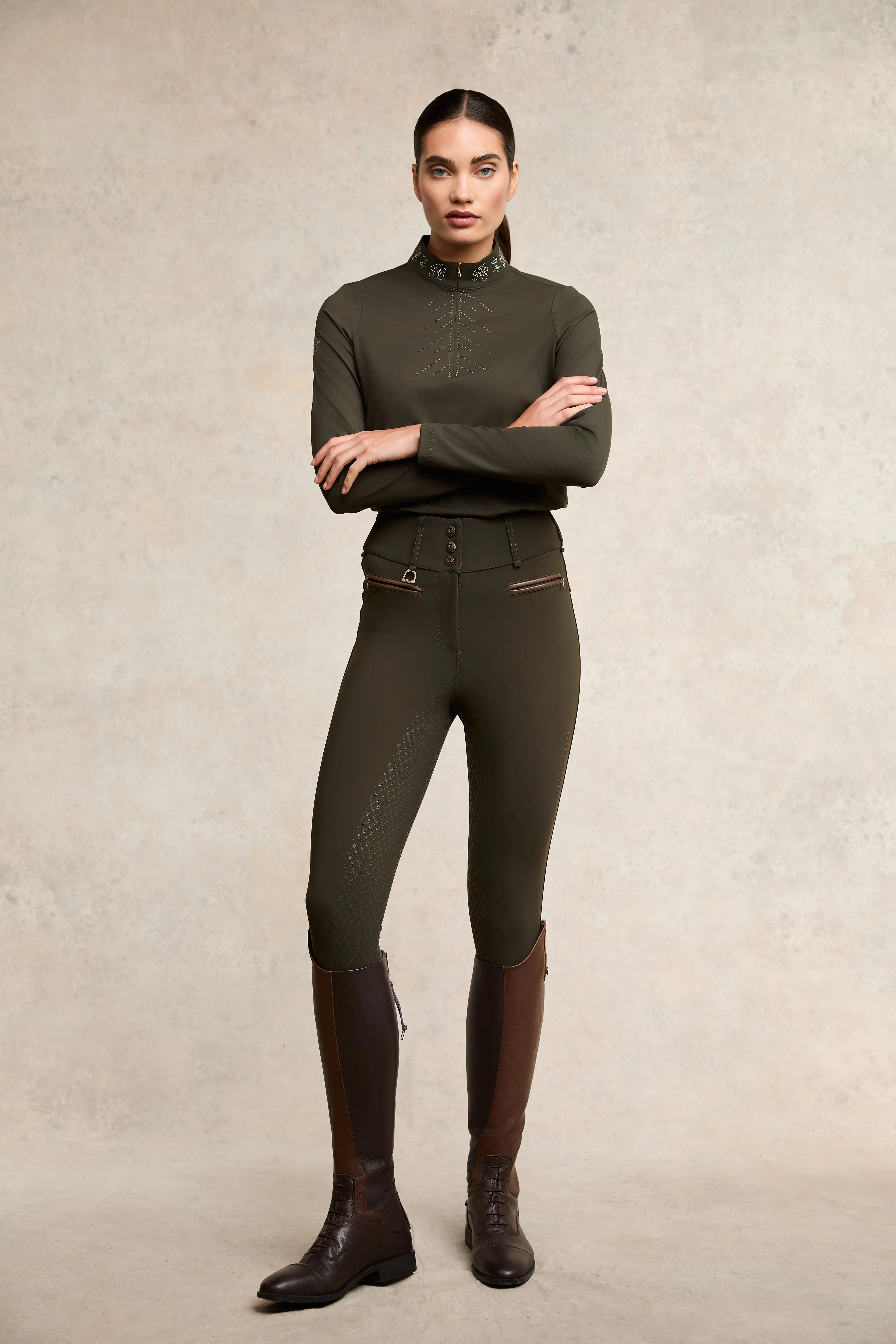 Thermal Heritage Breeches (Dark Olive) sold by Holland Cooper product image thumbnail 3