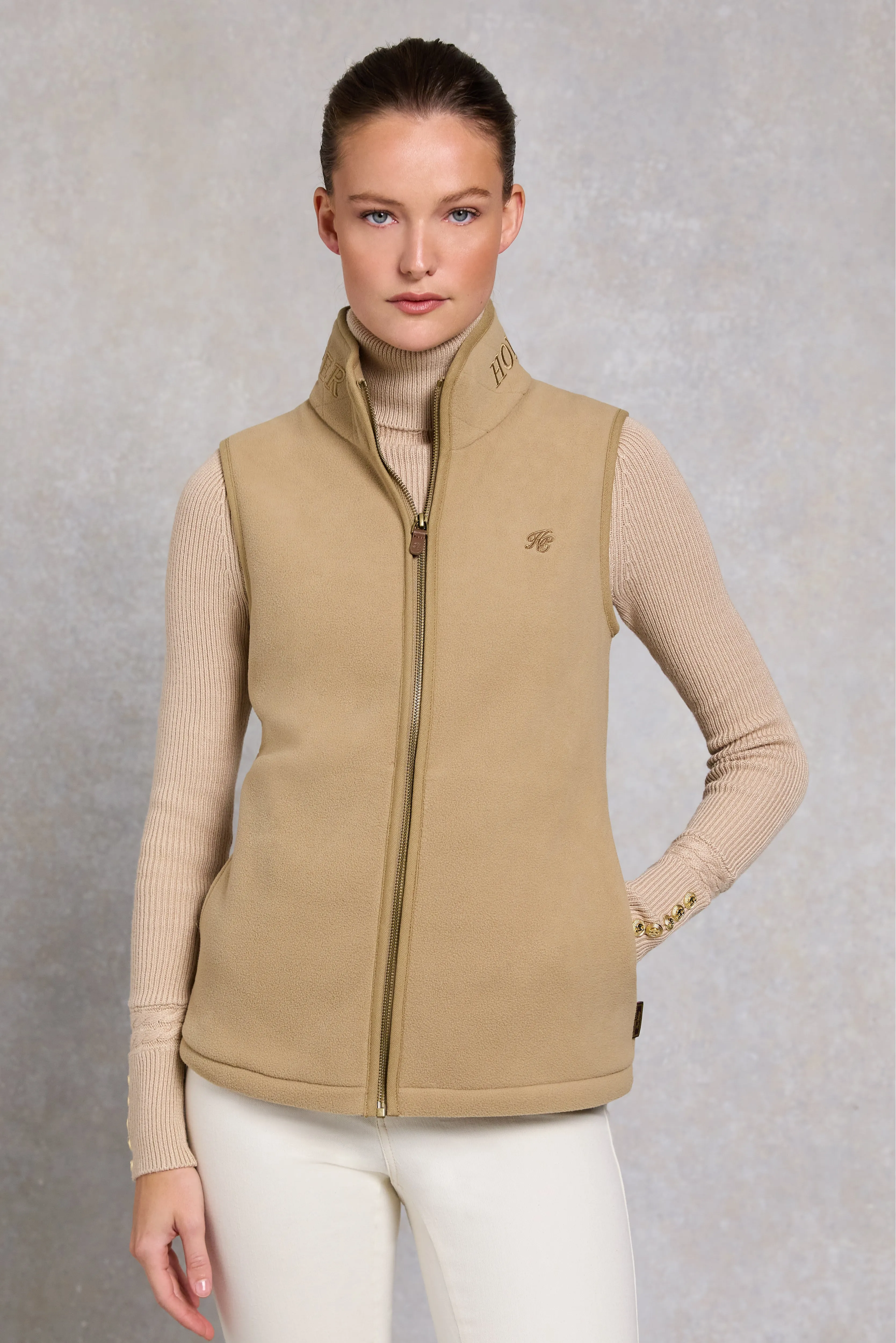 Country Fleece Gilet (Sand) sold by Holland Cooper