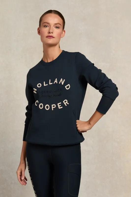 Crystal Crew Neck Sweat (Ink Navy) sold by Holland Cooper